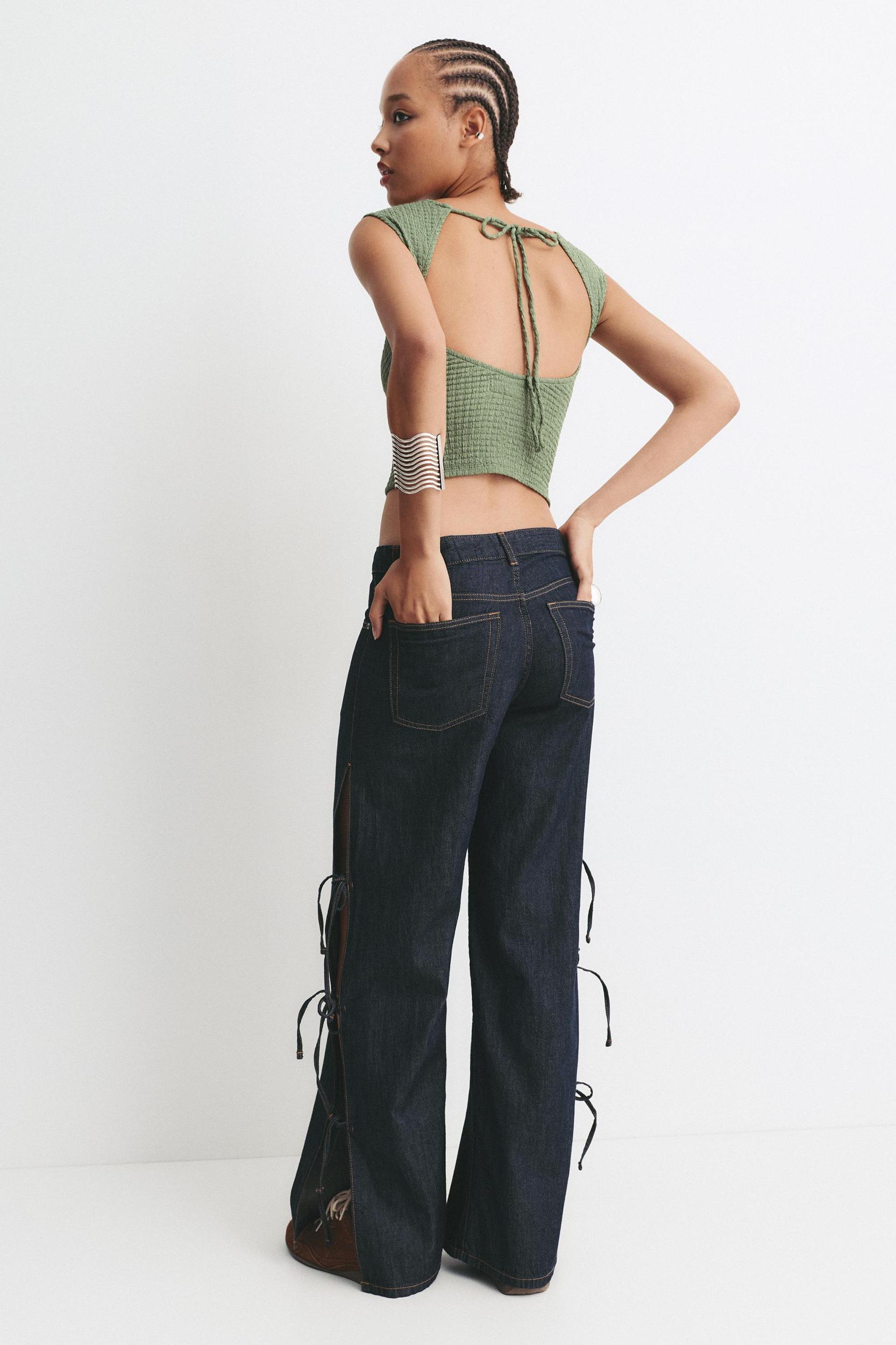 Textured Open-Back T-shirt Product Image