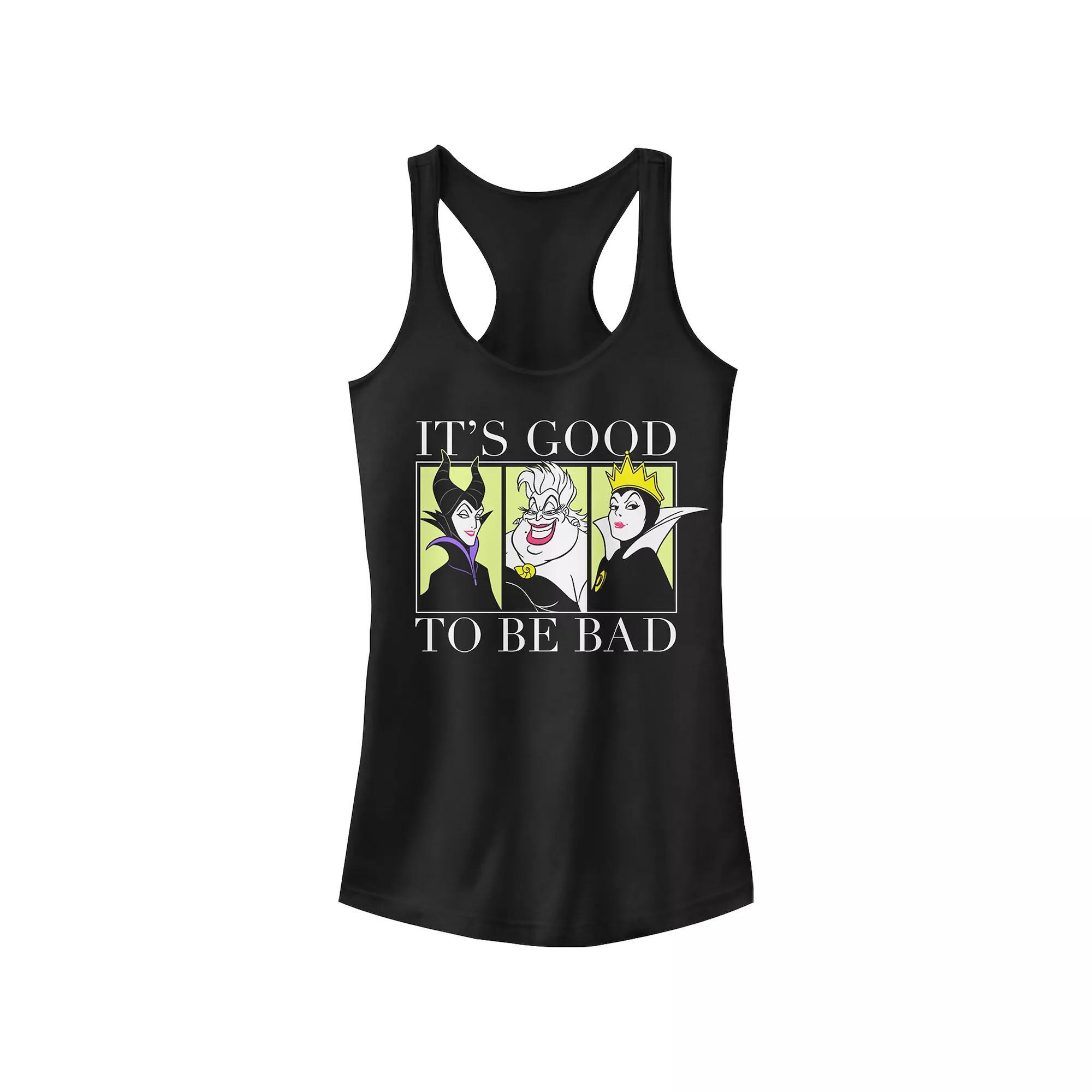 Disney Villains Its Good To Be Bad Triple Threat Juniors Racerback Tank Top, Girls Product Image