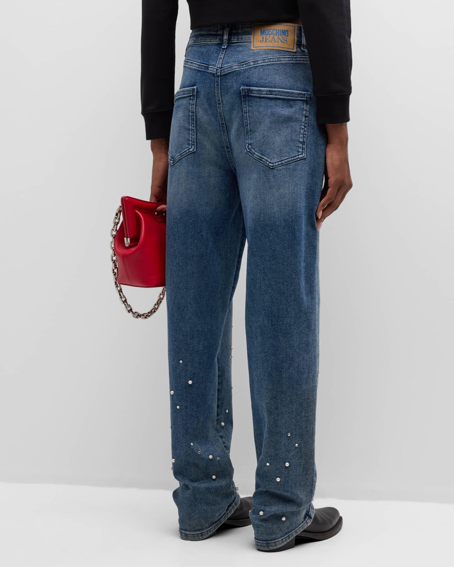 Pearl-Embellished Jeans Product Image