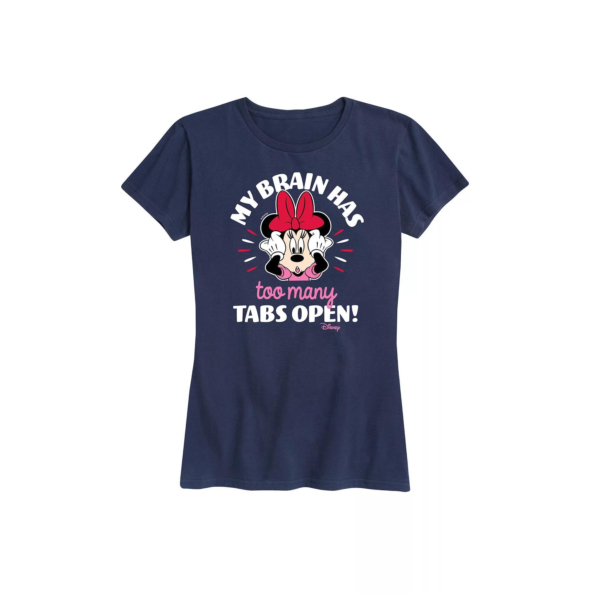 Disney's Minnie Mouse My Brain Too Many Tabs Graphic Tee, Women's,  Product Image