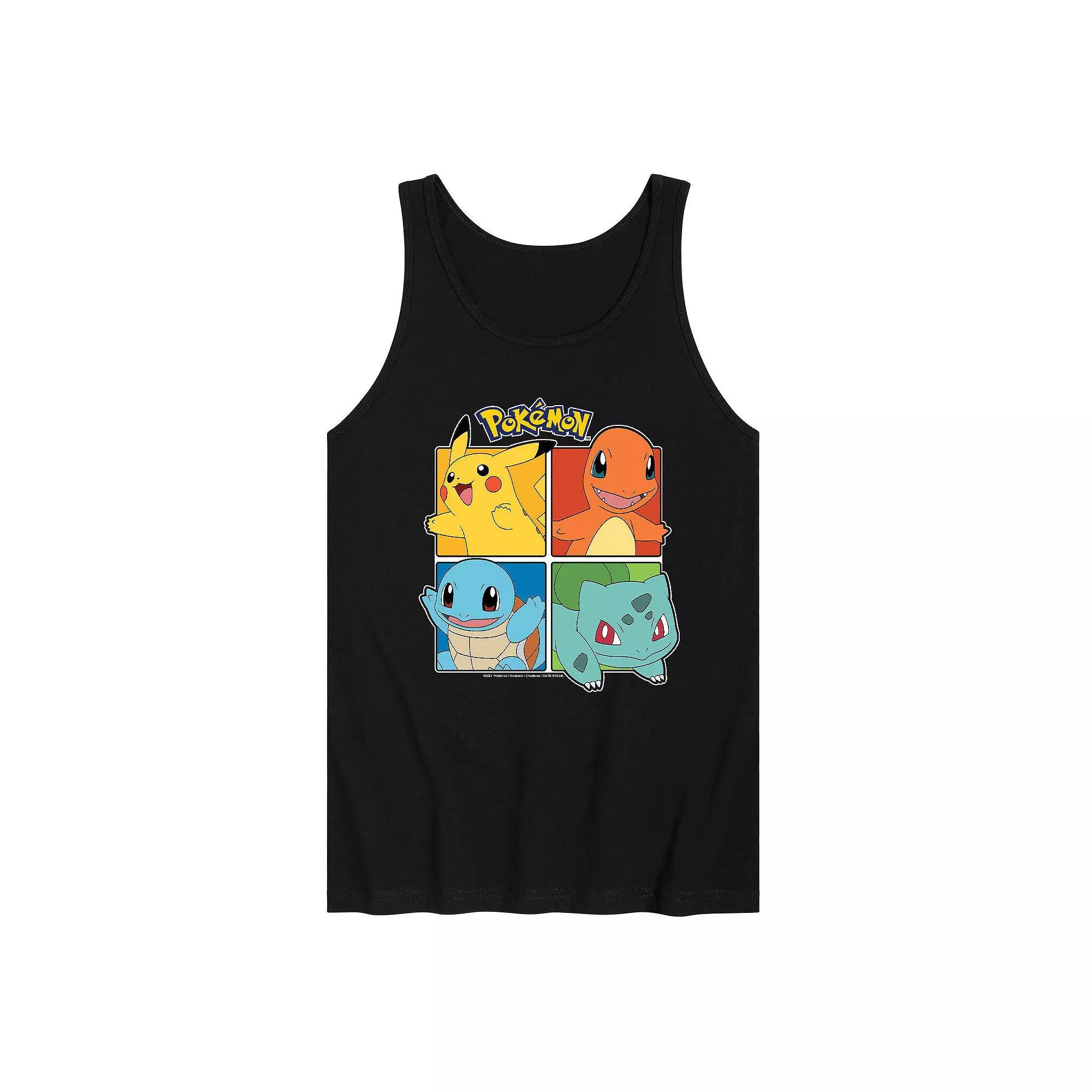 Men's Pokemon Character Squares Tank Top,  Product Image