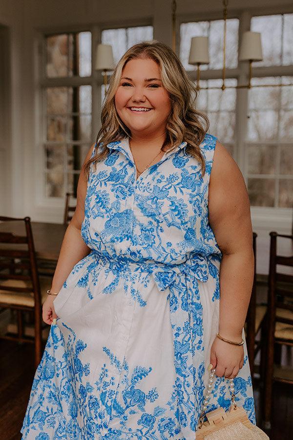 Tea Garden Stroll Floral Midi Dress Curves Product Image