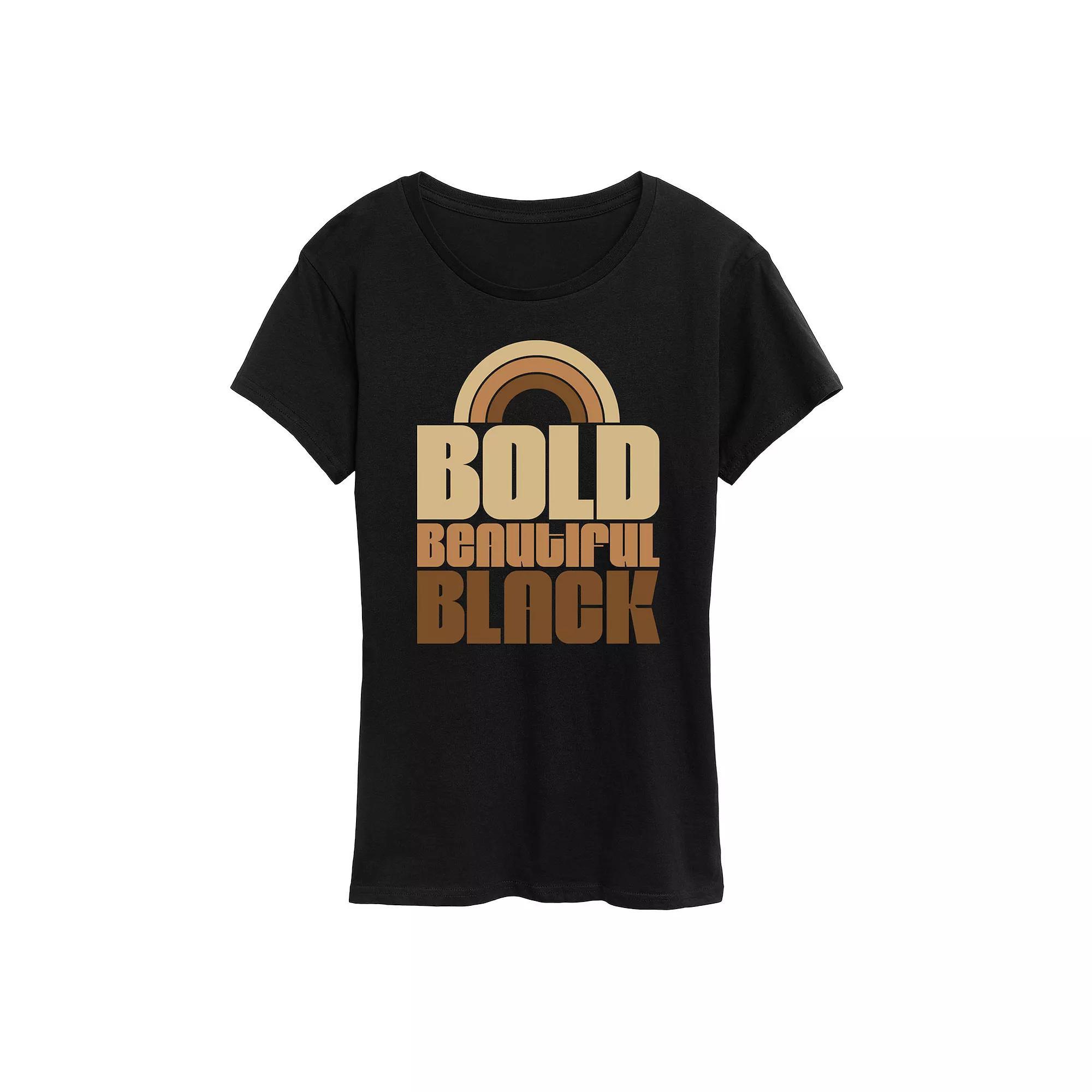 Women's Bold Beautiful Black Graphic Tee, Size: Small Product Image