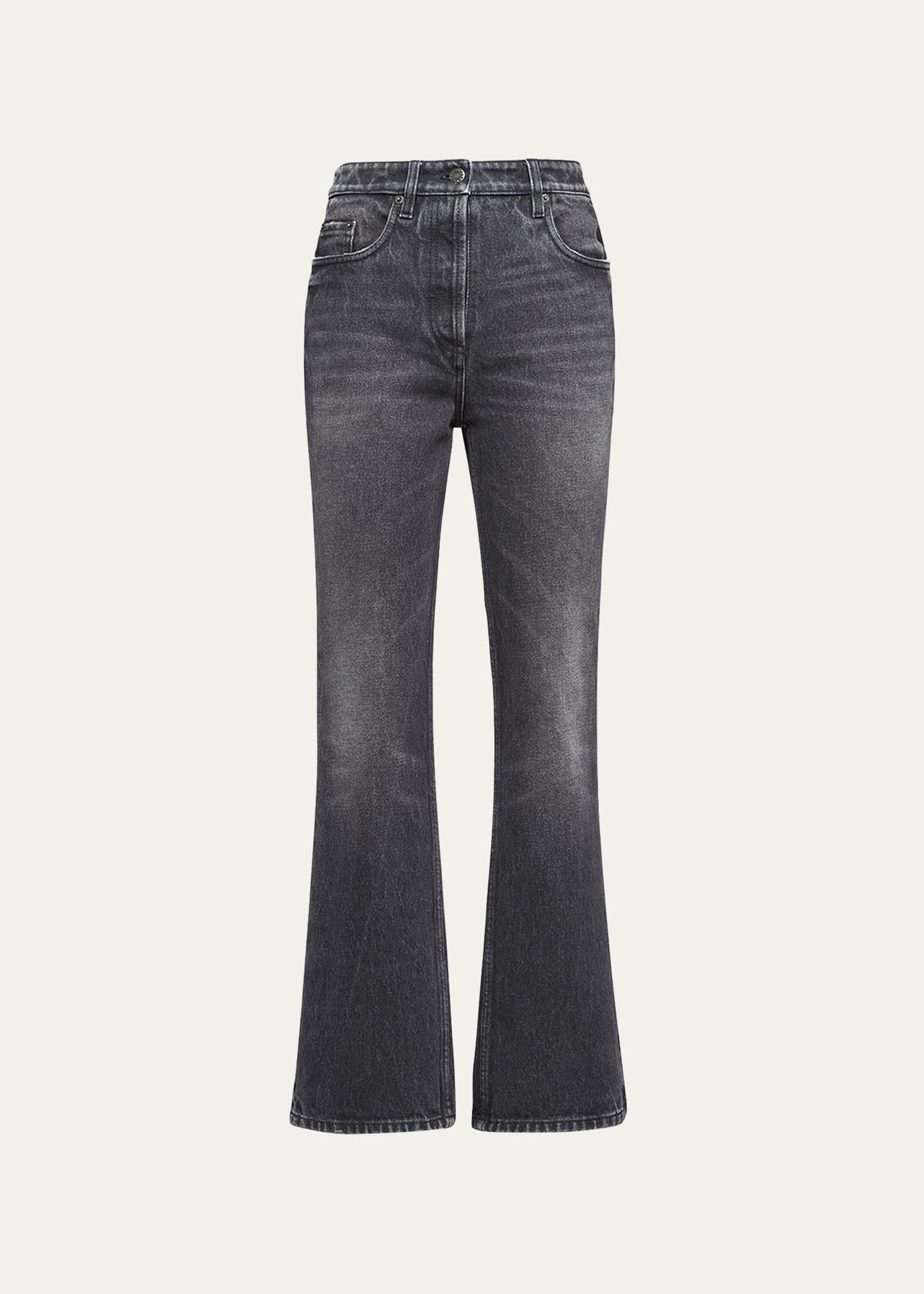 Cropped Bootcut Denim Jeans Product Image