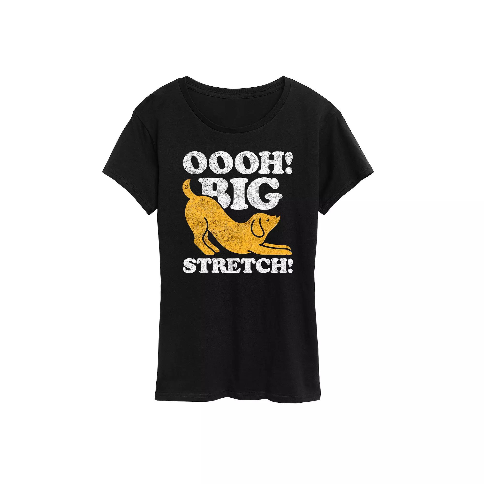 Women's Dog Oooh Big Stretch Graphic Tee, Size: Small, Black Product Image