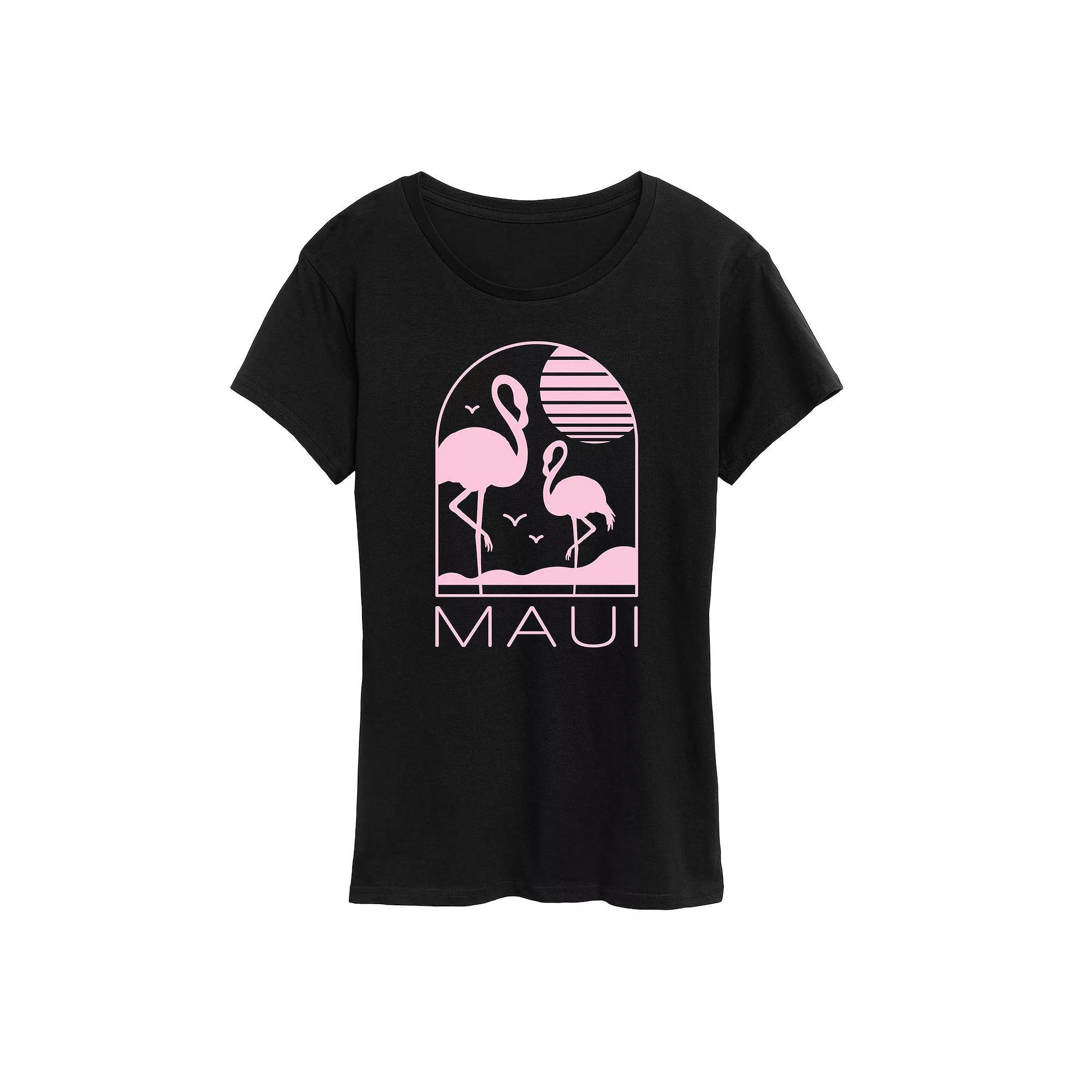 Women's Maui Flamingos Graphic Tee,  Product Image
