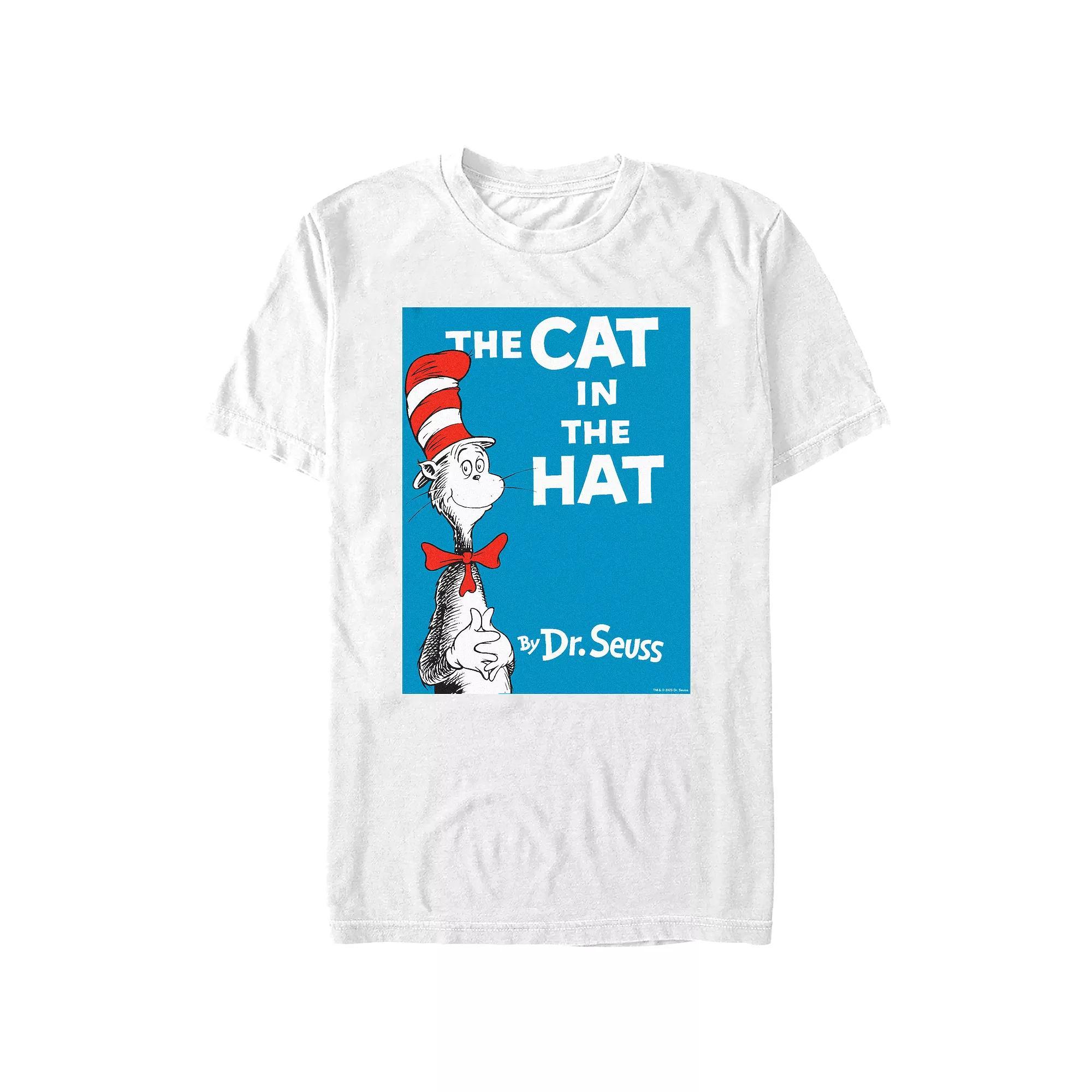 Men's Dr. Seuss The Cat In The Hat Cover Graphic Tee, Size: Large, White Product Image
