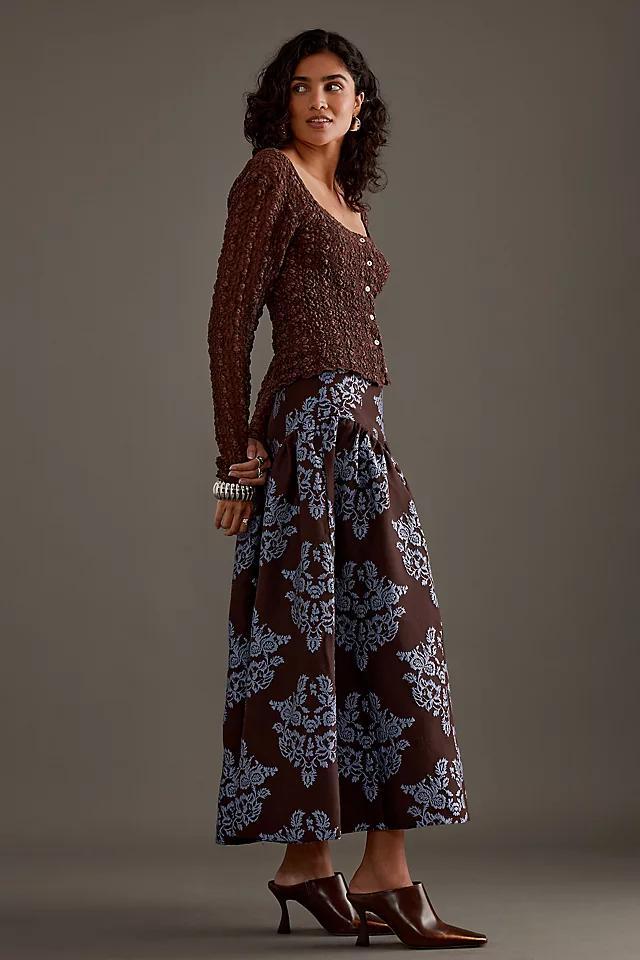 By Anthropologie Brocade Midi Skirt Product Image