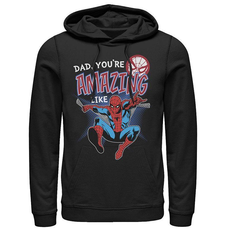 Men's Marvel Spider-Man Amazing Dad Father's Day Hoodie, Size: 3XL, Black Product Image