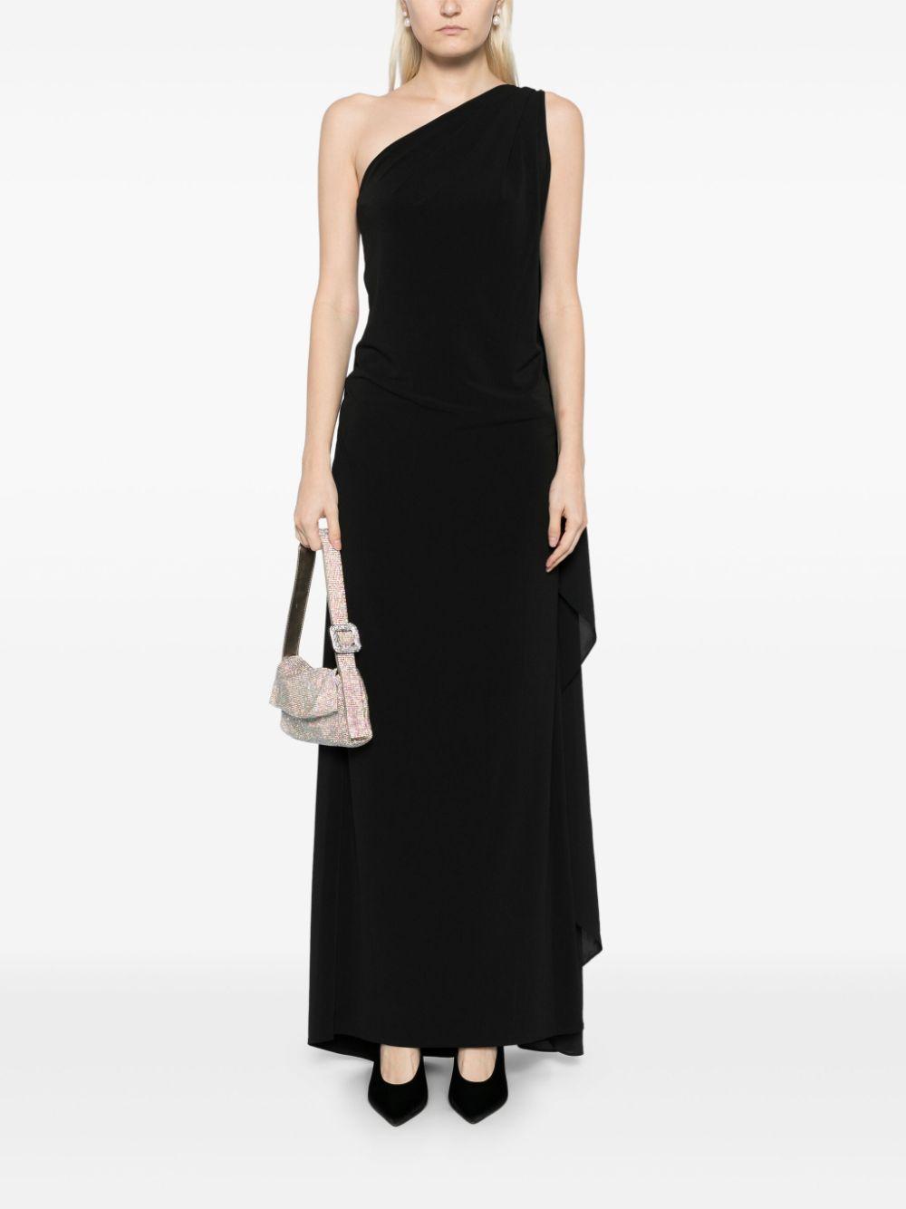 ALICE AND OLIVIA Alice + Olivia Anja Draped One-shoulder Maxi Dress In Black Product Image