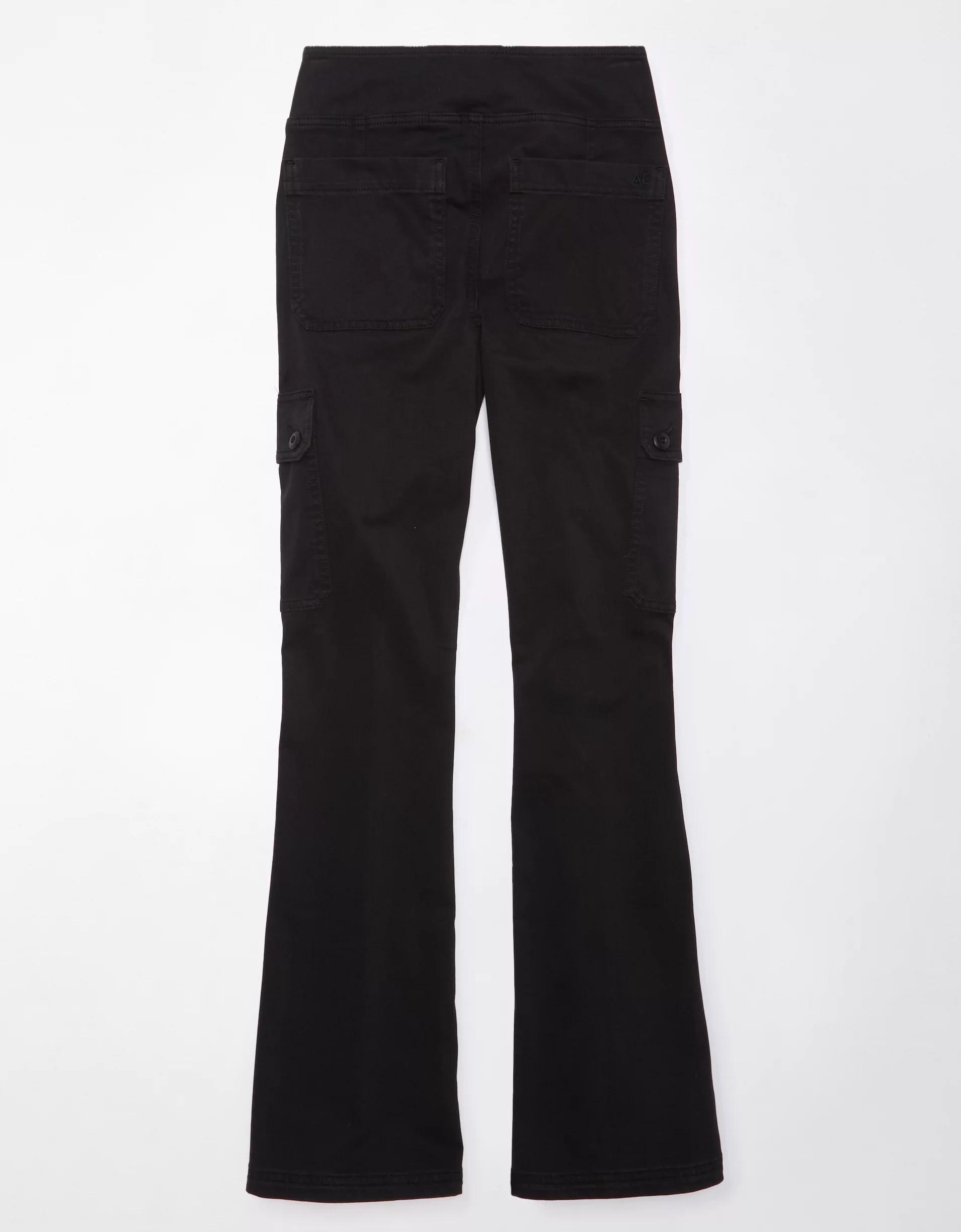 AE Stretch Pull-On High-Waisted Kick Bootcut Cargo Pant Product Image