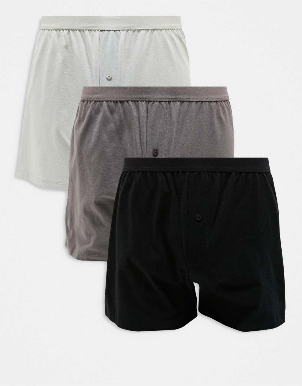 ASOS DESIGN 3 pack boxers in multiple colors Product Image