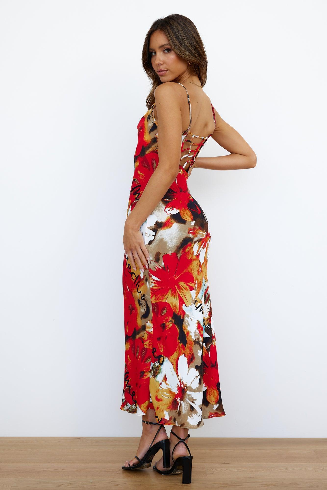 C/MEO ADORE YOU MIDI DRESS MIAMI FLORAL Product Image