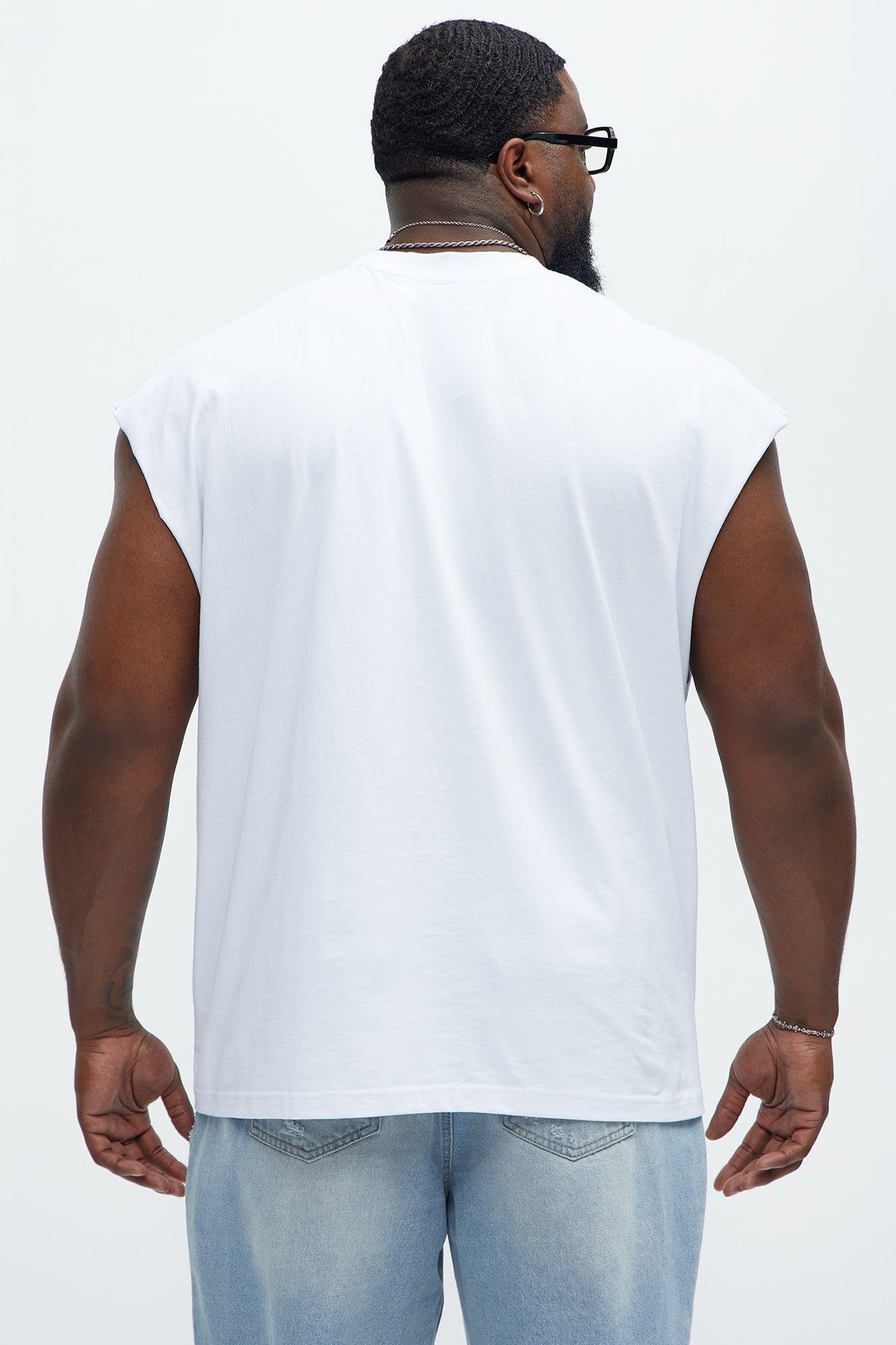 Relaxed Heavyweight Muscle Tee - White Product Image