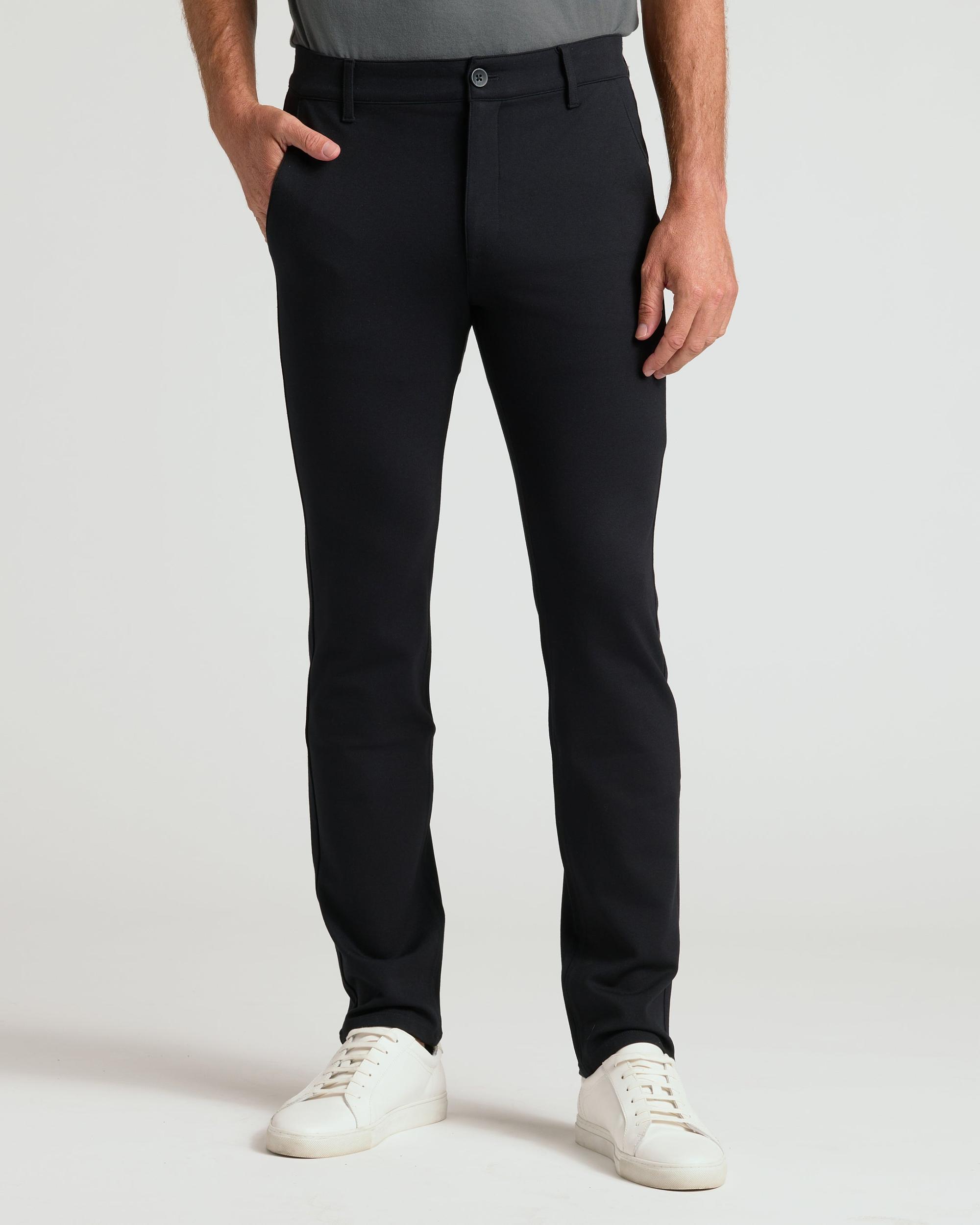 Black Slim Comfort Knit Chino Pant Product Image