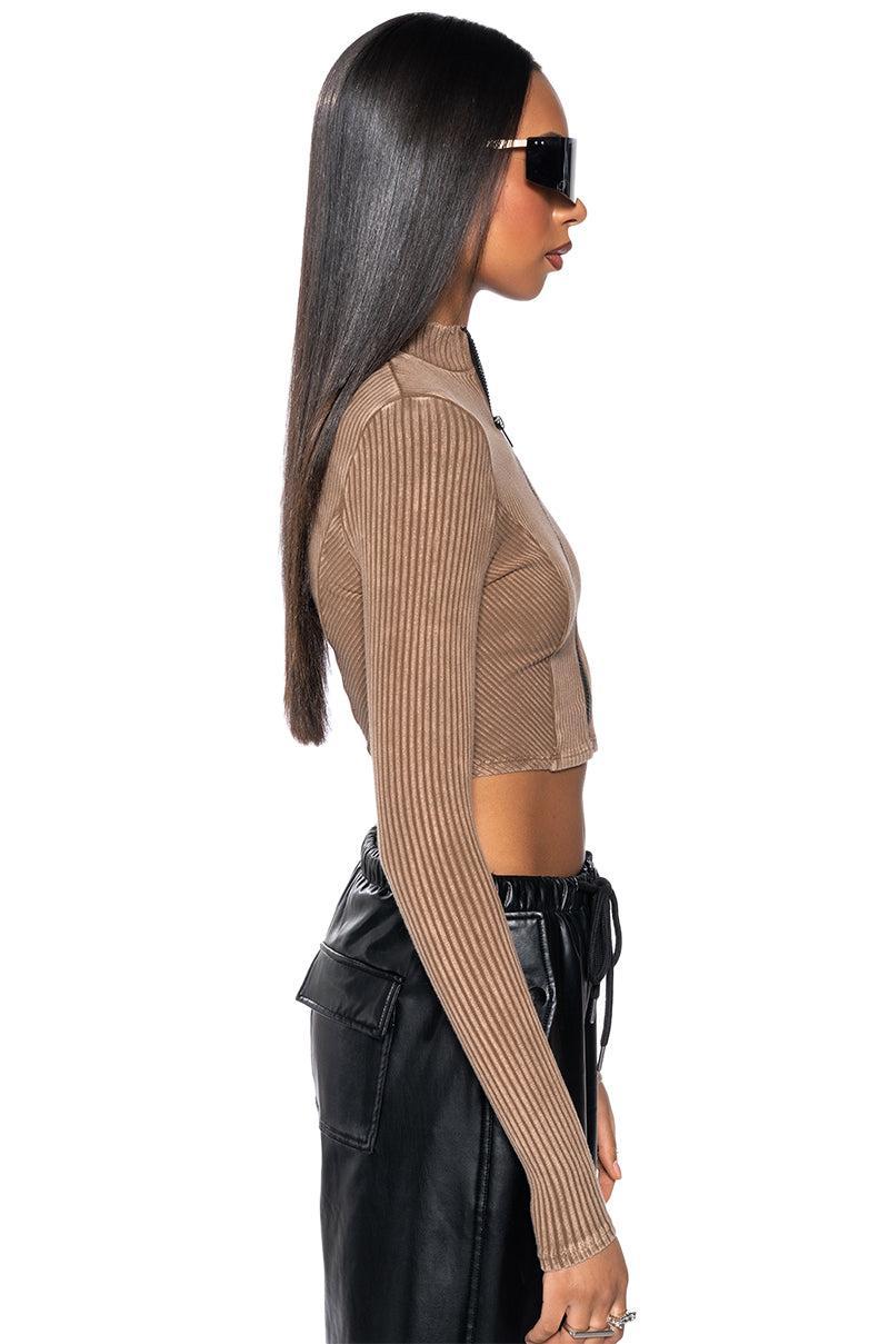 BE ABOUT IT FITTED LONG SLEEVE TOP Product Image