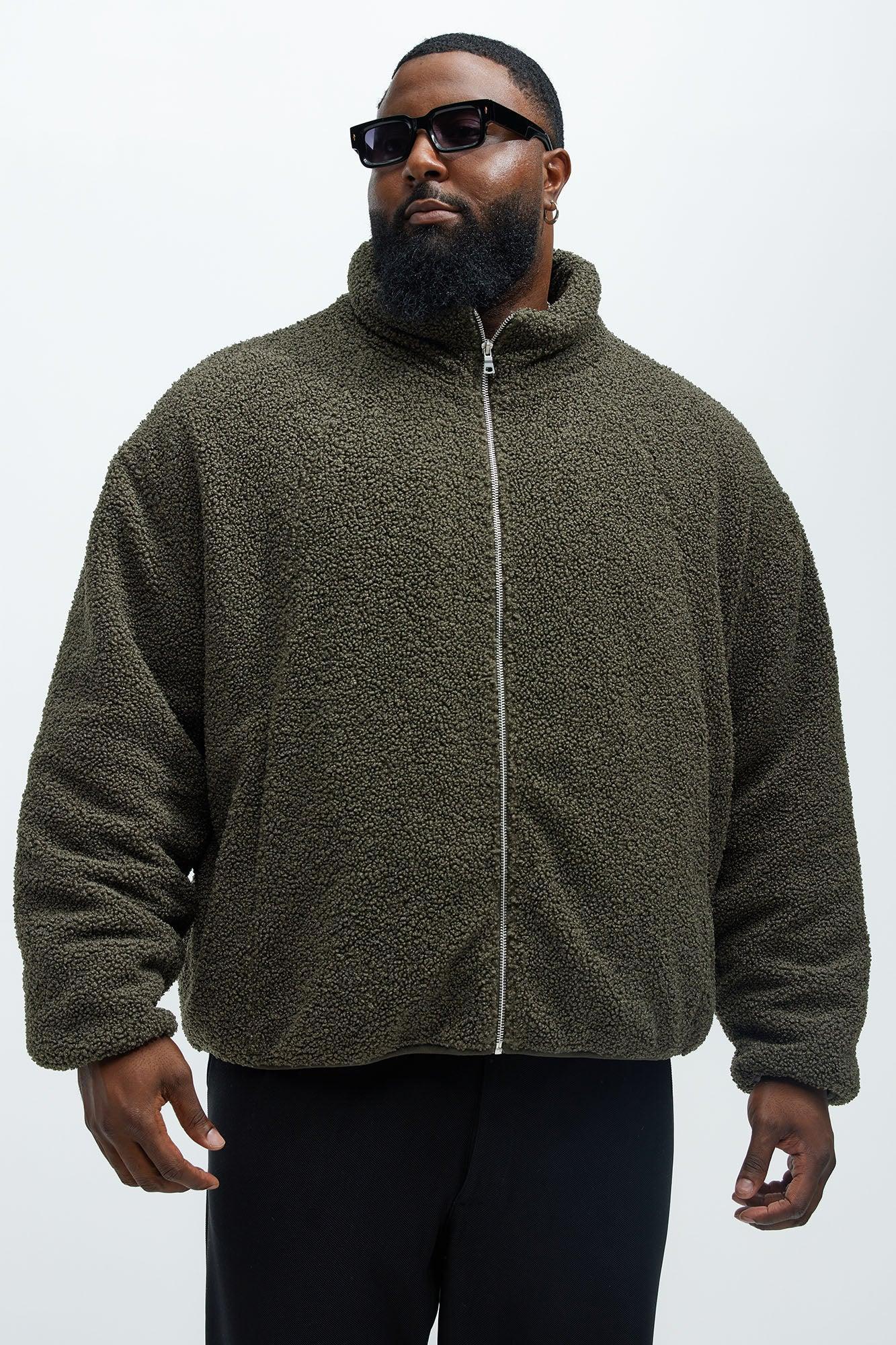 Sun's Up Sherpa Jacket - Olive Product Image