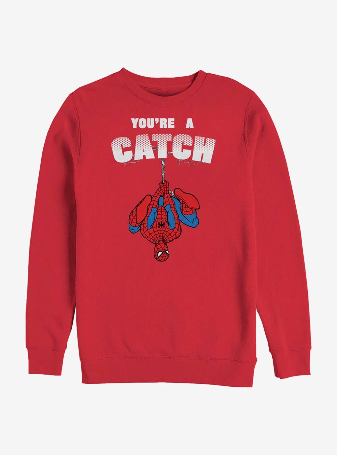 Marvel Spider-Man Catch Love Crew Sweatshirt Product Image