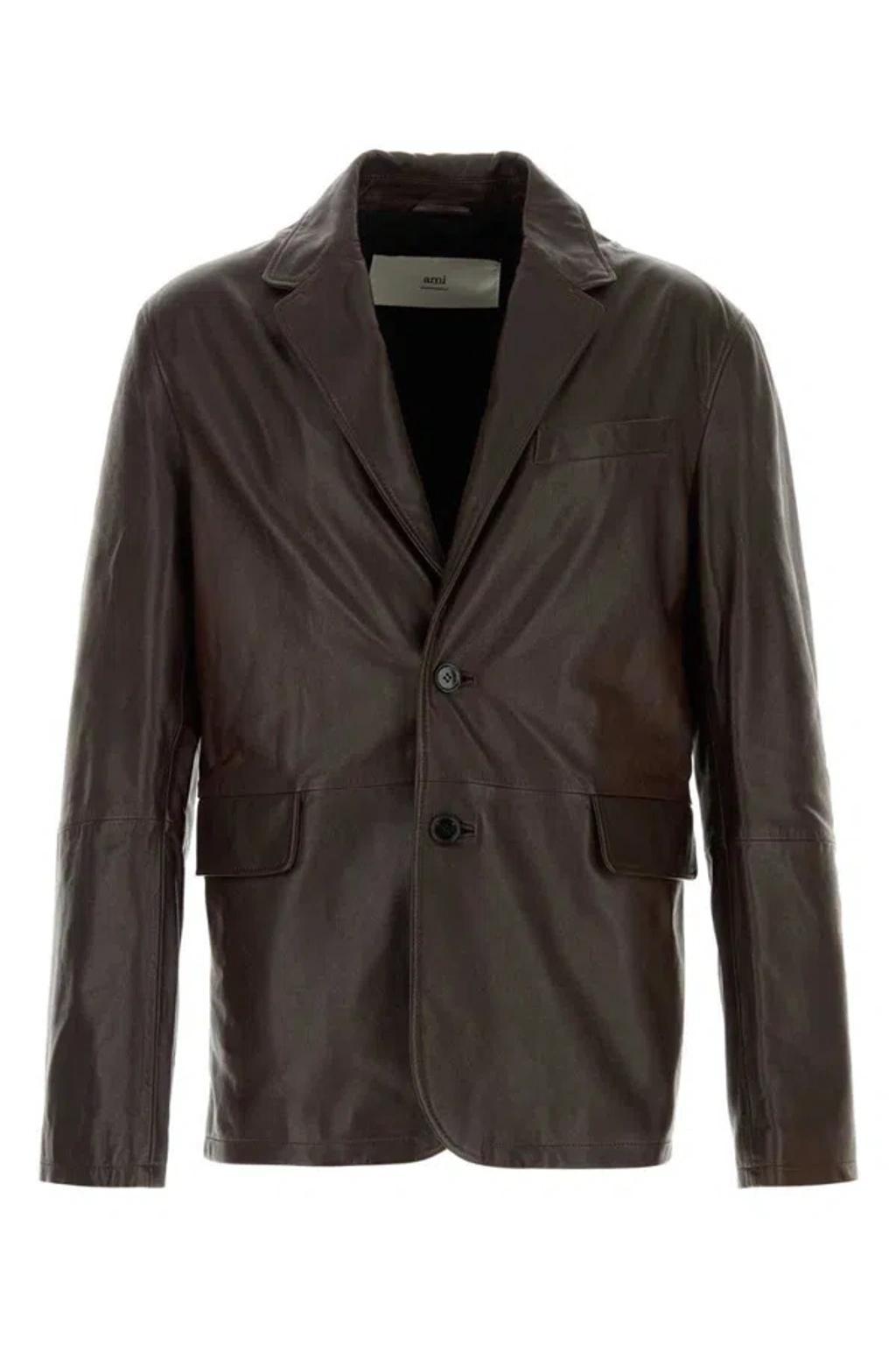 AMI ALEXANDRE MATTIUSSI Ami Paris Jacket In Dark Coffee Product Image