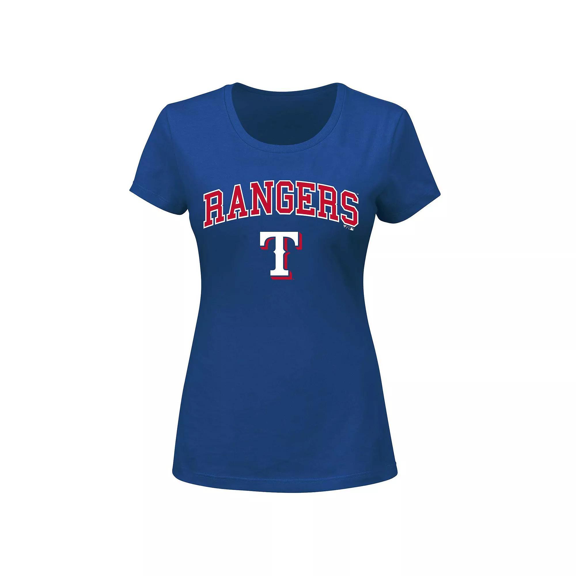 Women's Profile Royal Texas Rangers Plus Size Arch Logo T-Shirt, Size: 2XL, Blue Product Image