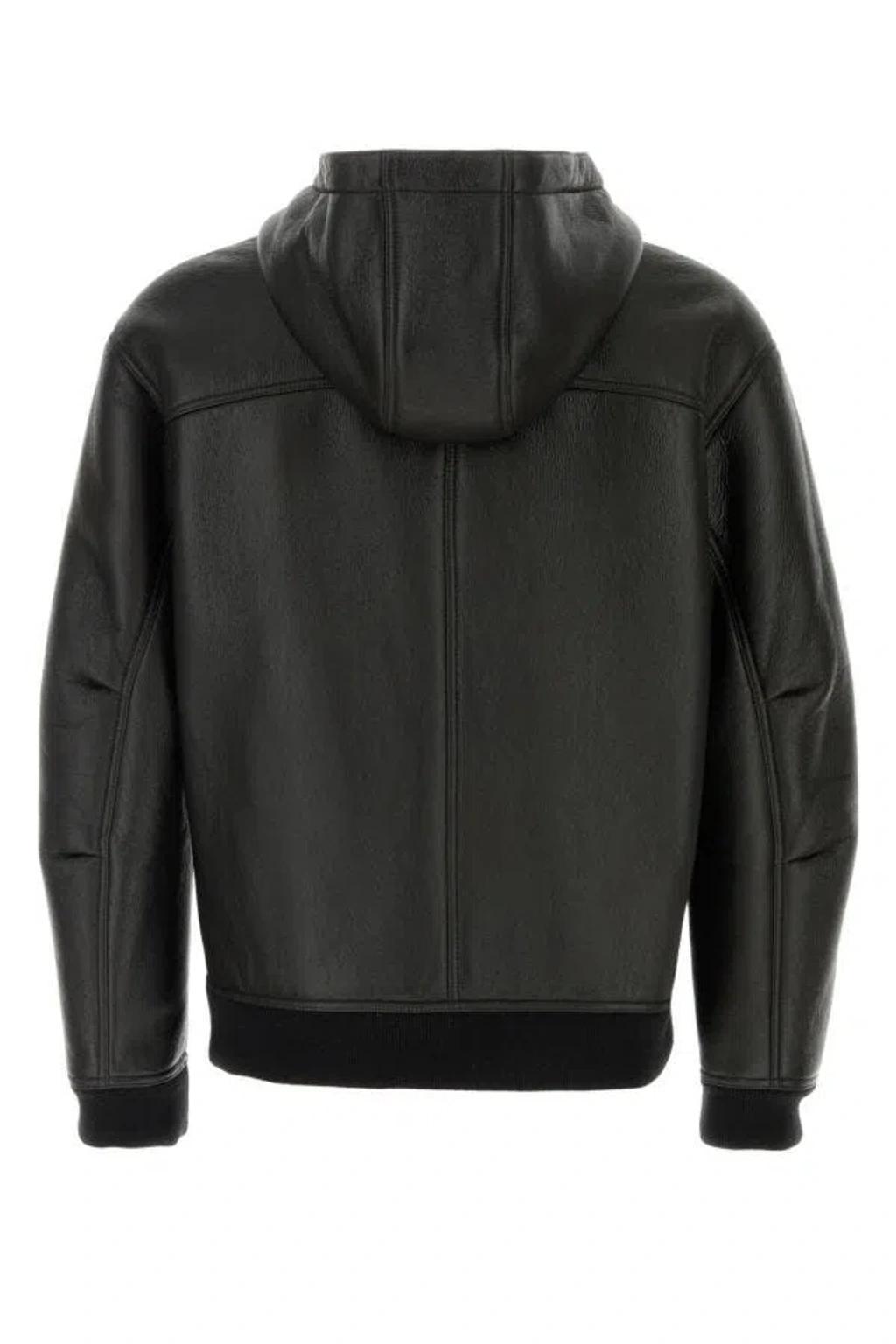 GUCCI Black Leather Jacket Product Image