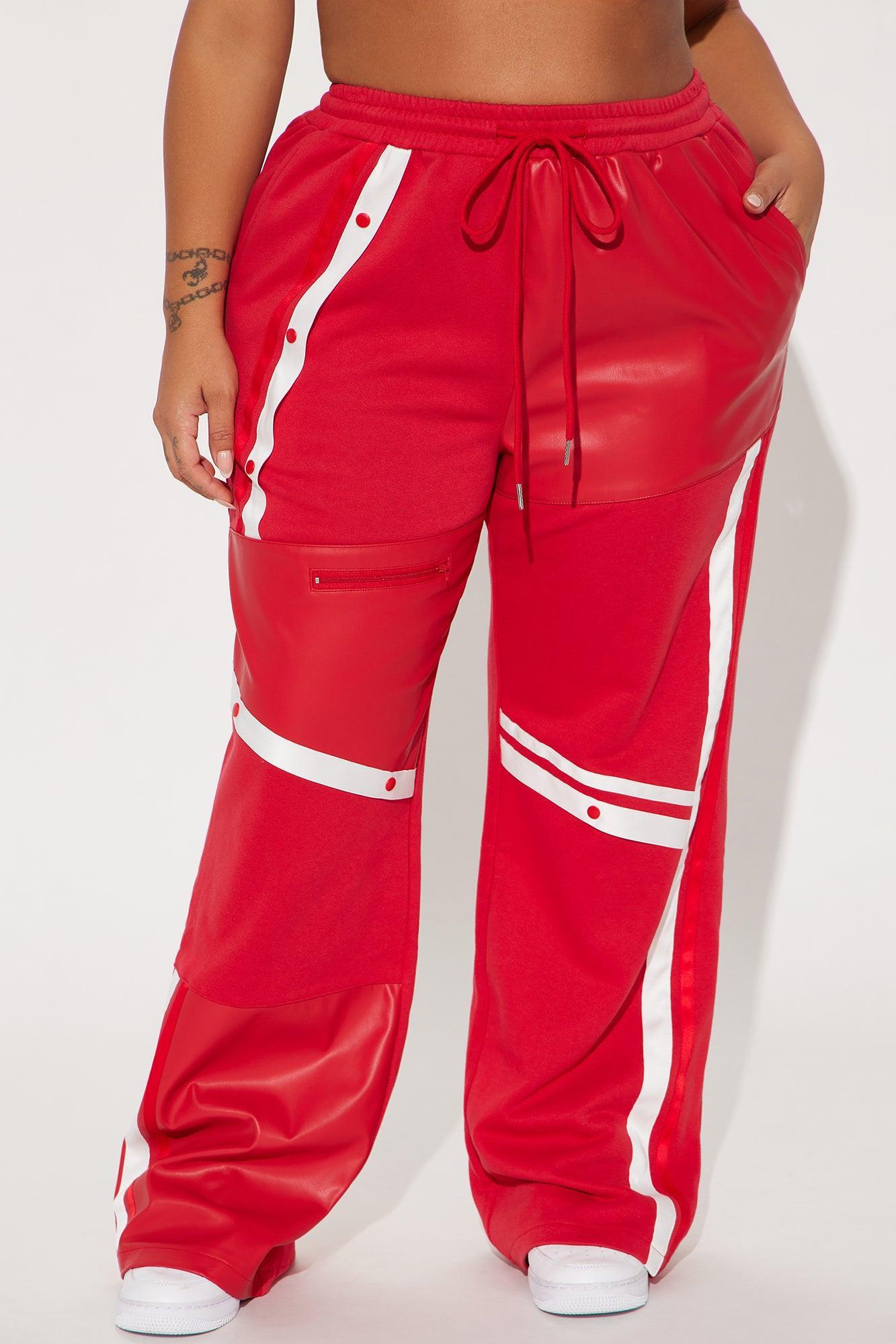 Private Landing Striped Track Pant - Red/White Product Image