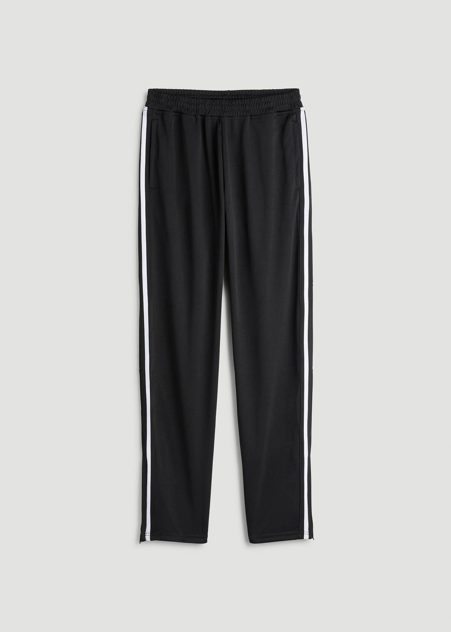 Athletic Stripe Pants for Tall Men in Black Male Product Image