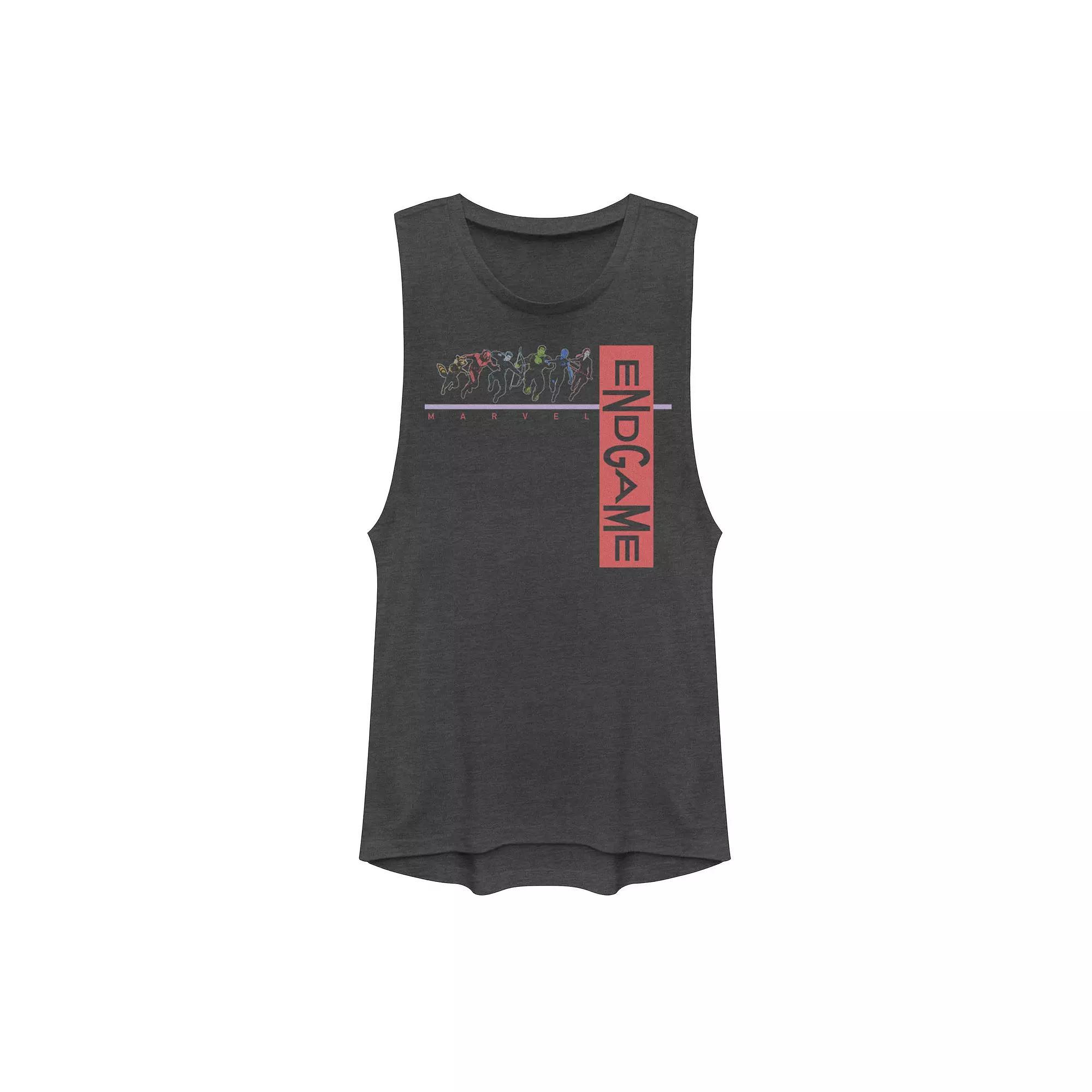 Juniors' Marvel Endgame Squad Muscle Tank Top, Girl's, Size: XL, Grey Product Image