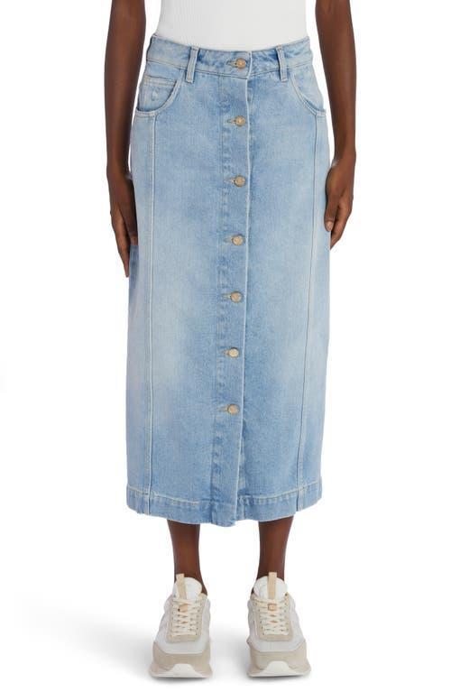 Denim Midi Skirt Product Image