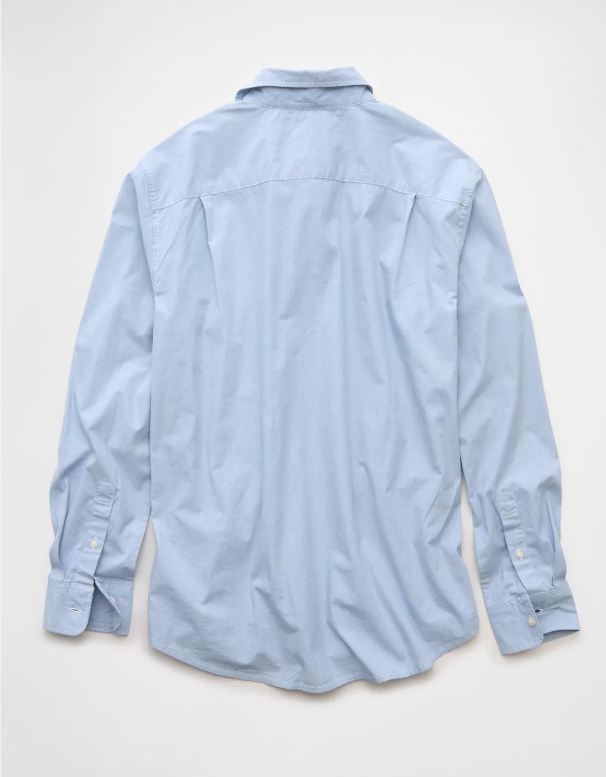 AE Everyday Relaxed Fit Poplin Button-Up Shirt Product Image