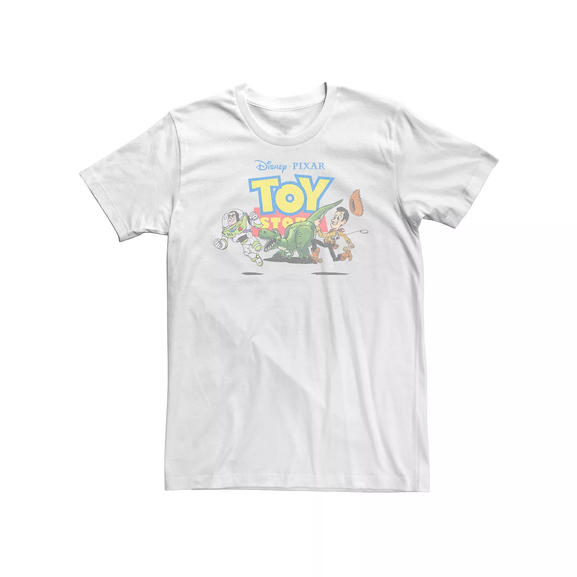 Big & Tall Disney / Pixar Toy Story Rex Buzz Woody Vintage Run Tee, Men's,  Product Image