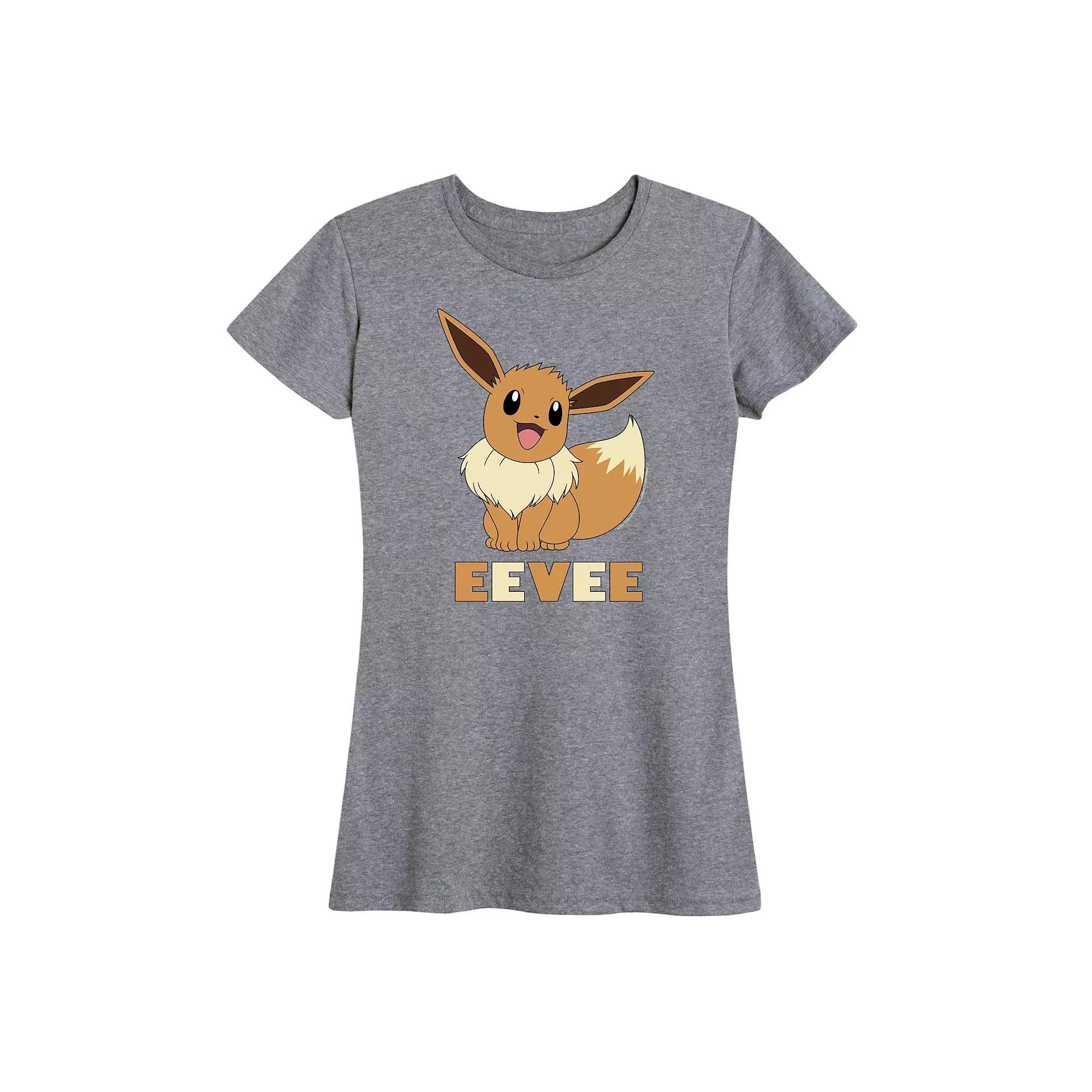 Women's Pokemon Eevee Graphic Tee, Size: XXL, Grey Gray Product Image