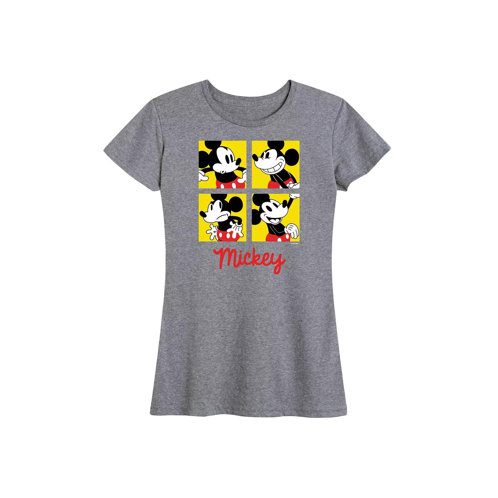 Disneys Mickey Mouse Womens Grid Graphic Tee Product Image