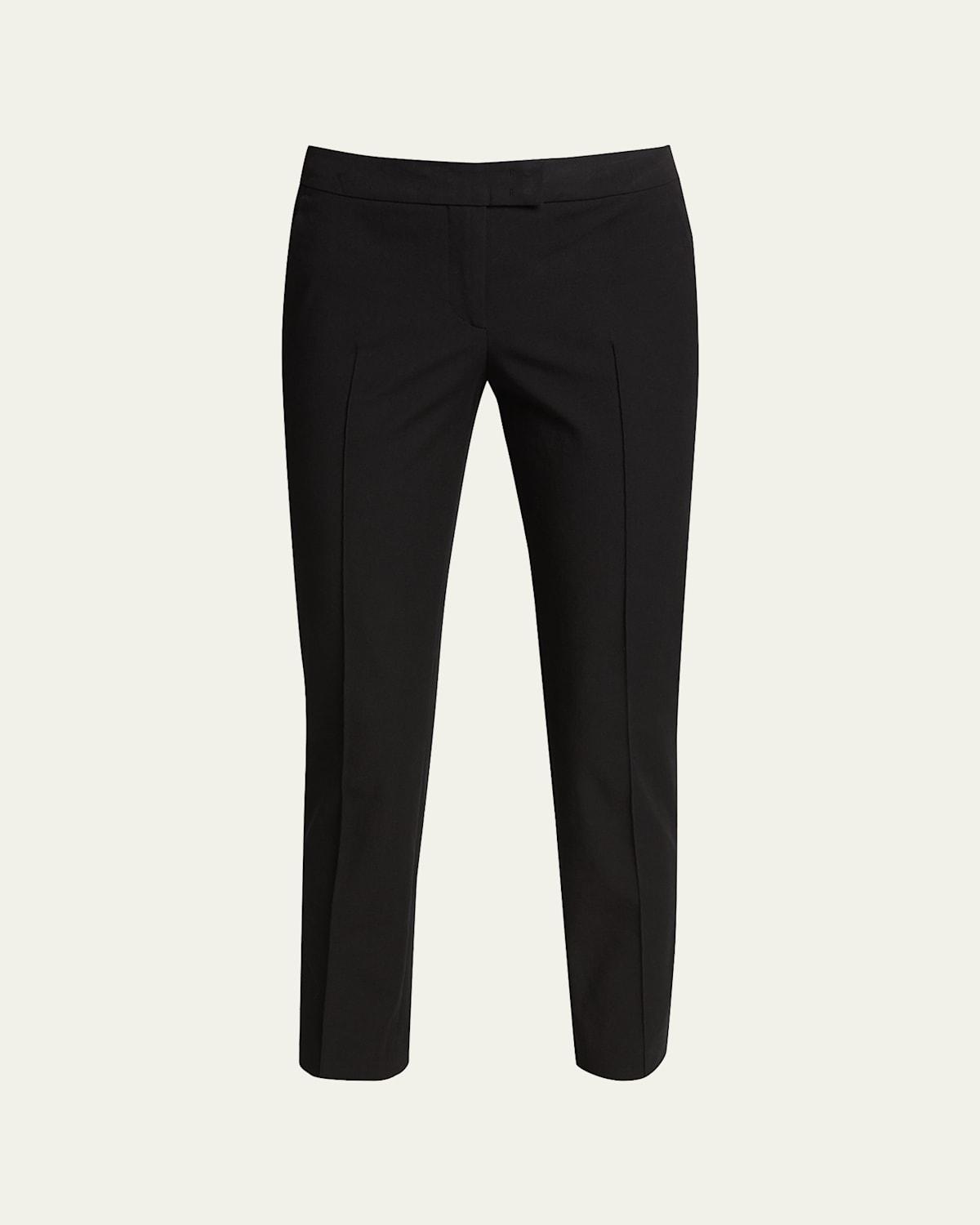 Frankie Straight-Leg Cotton-Stretch Cropped Pants Product Image