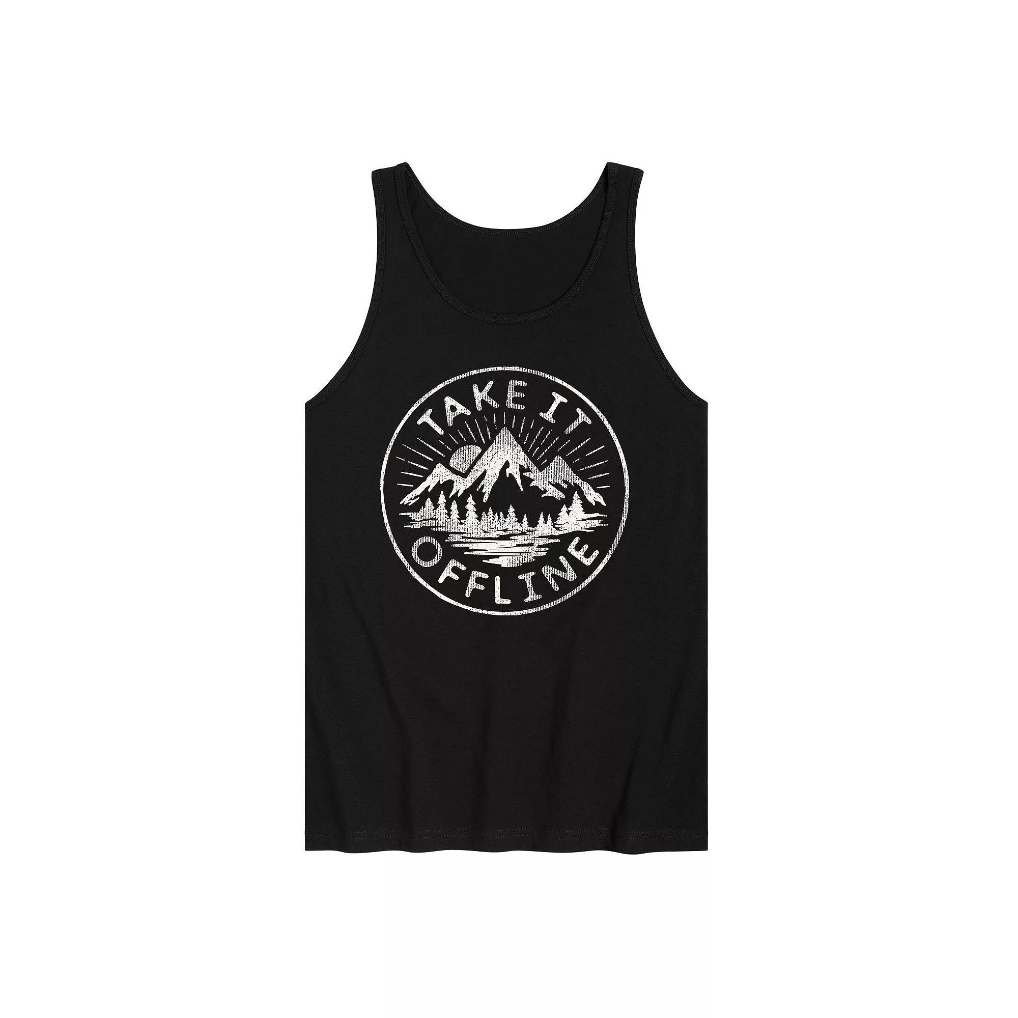 Men's ACDC Logo Tank Top, Size: XL, Black Product Image