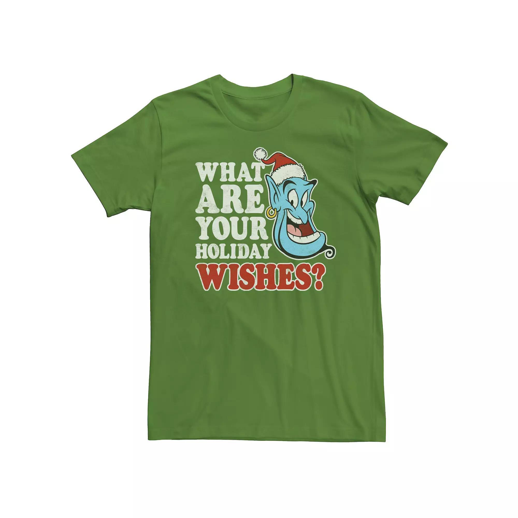 Men's Disney Aladdin Genie What Are Your Holiday Wishes? Tee,  Product Image