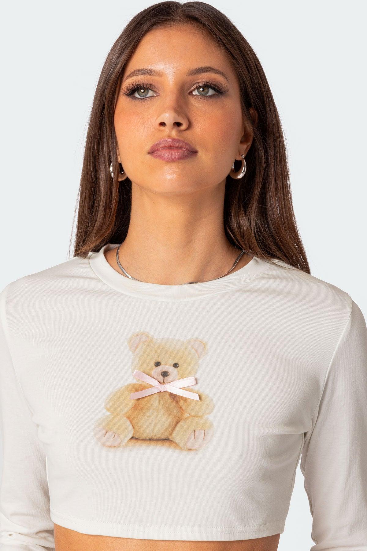 Ted Cropped Long Sleeve T Shirt Product Image