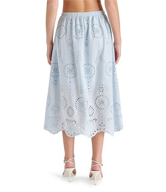 Steve Madden Anaisa Coordinating Eyelet Scallop Hem Midi Skirt Product Image