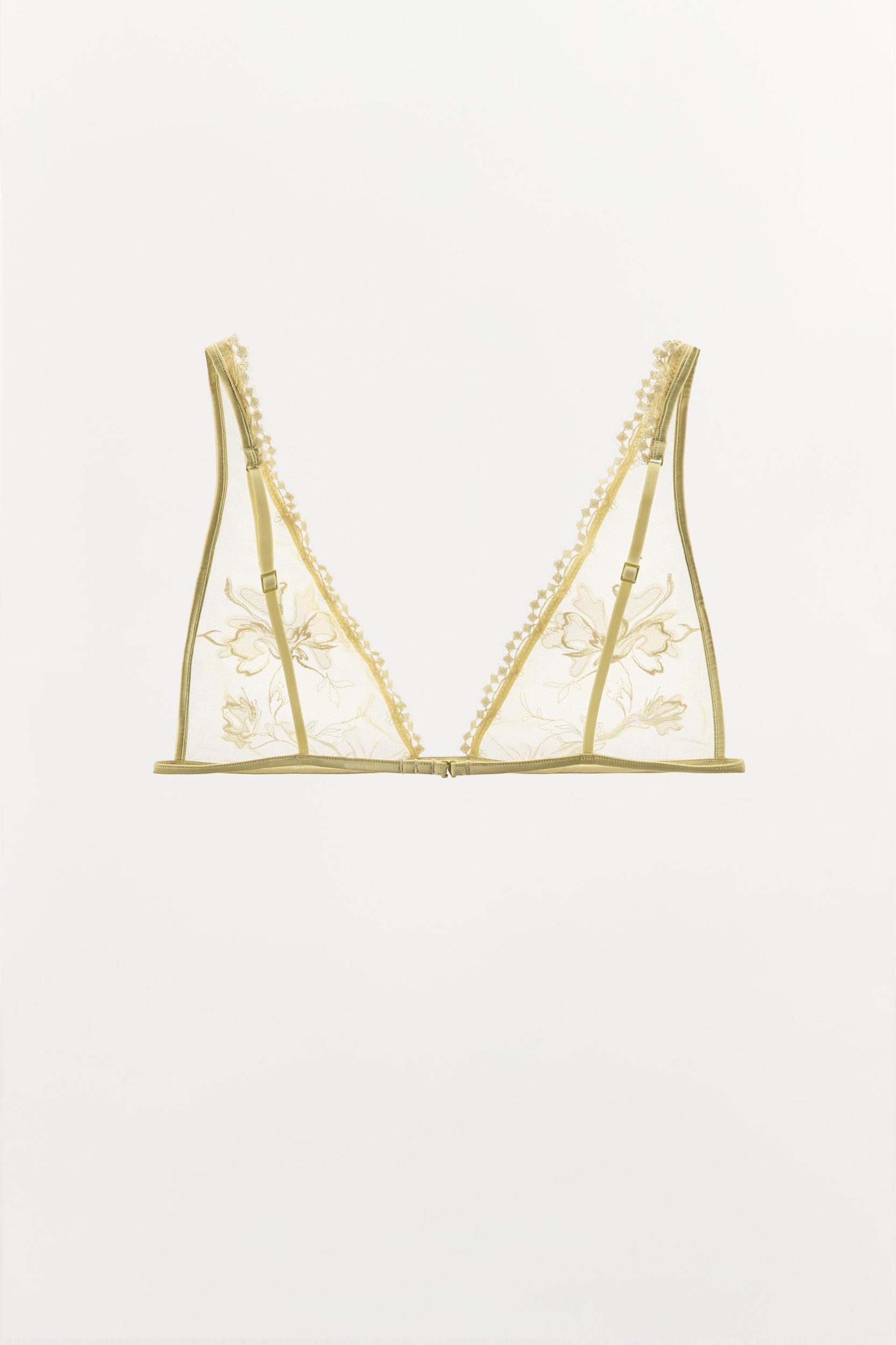 EMBROIDERED MESH TRIANGLE BRALETTE Product Image