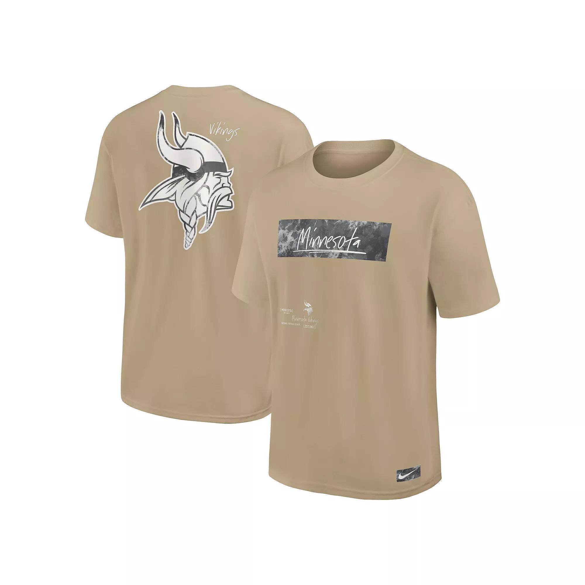 Men's Nike Tan Minnesota Vikings Statement Max90 T-Shirt, Size: 3XL, Team Product Image