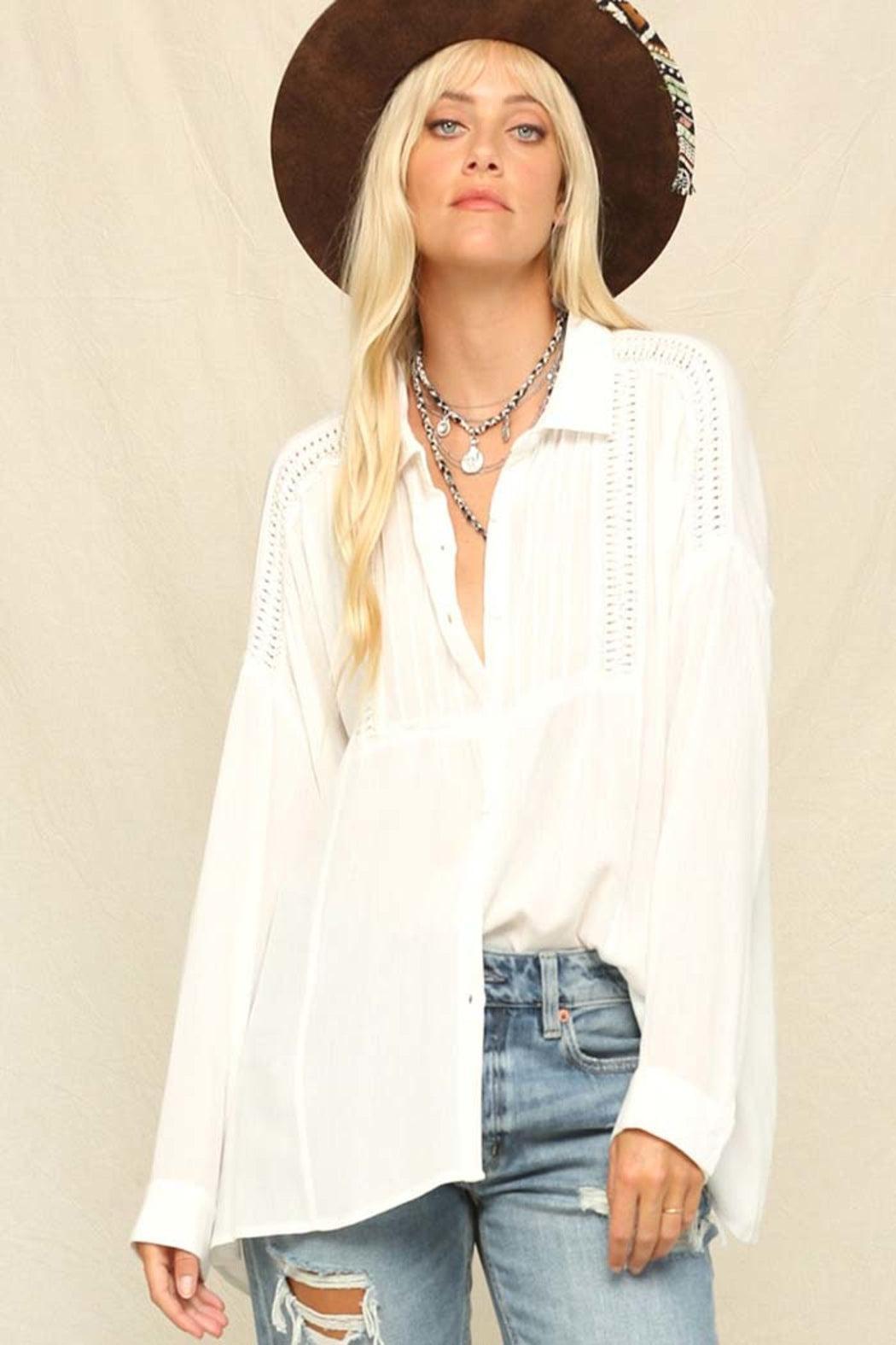 Boho Breeze Button-Up Shirt Product Image