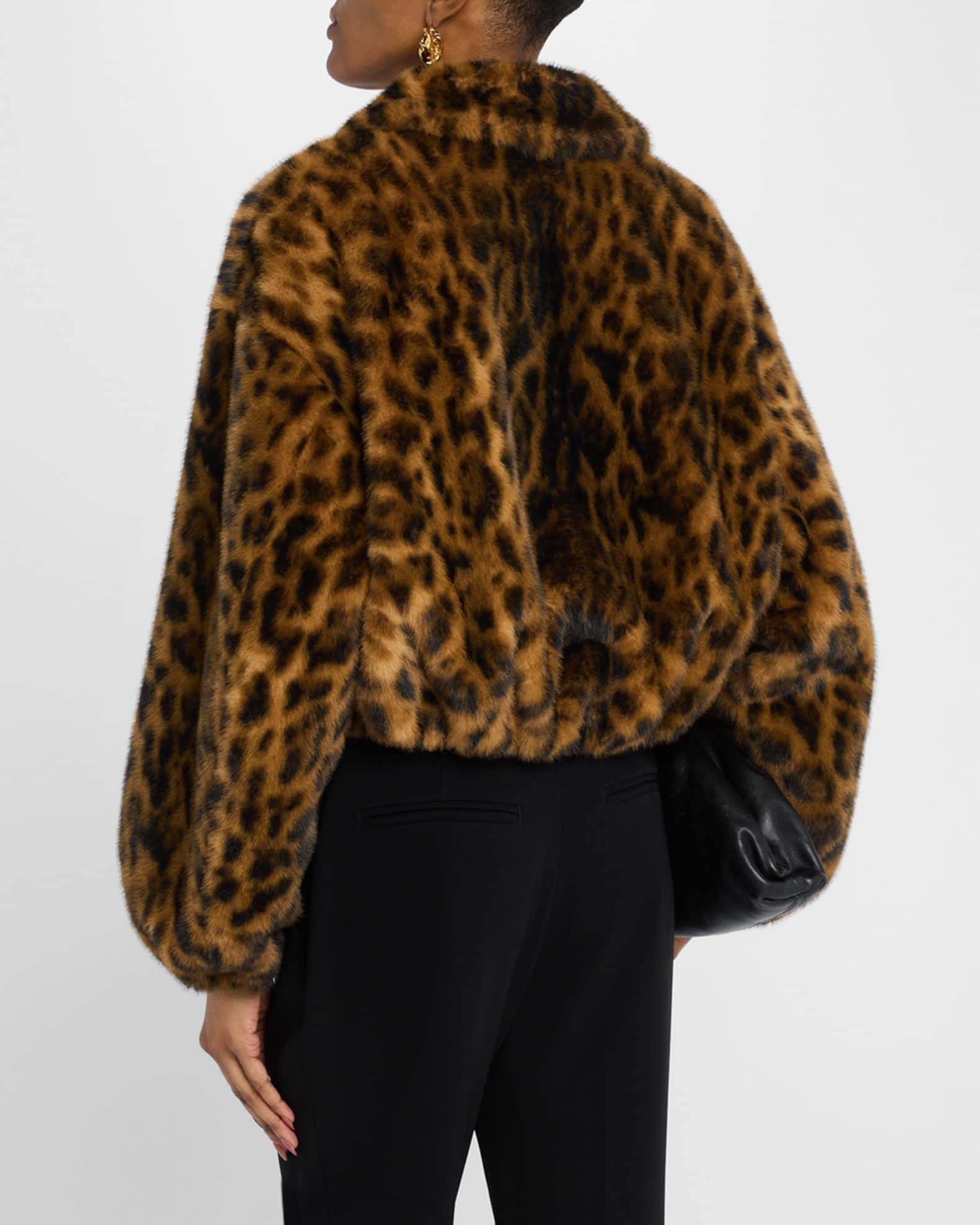 Esme Leopard Faux Fur Jacket Product Image