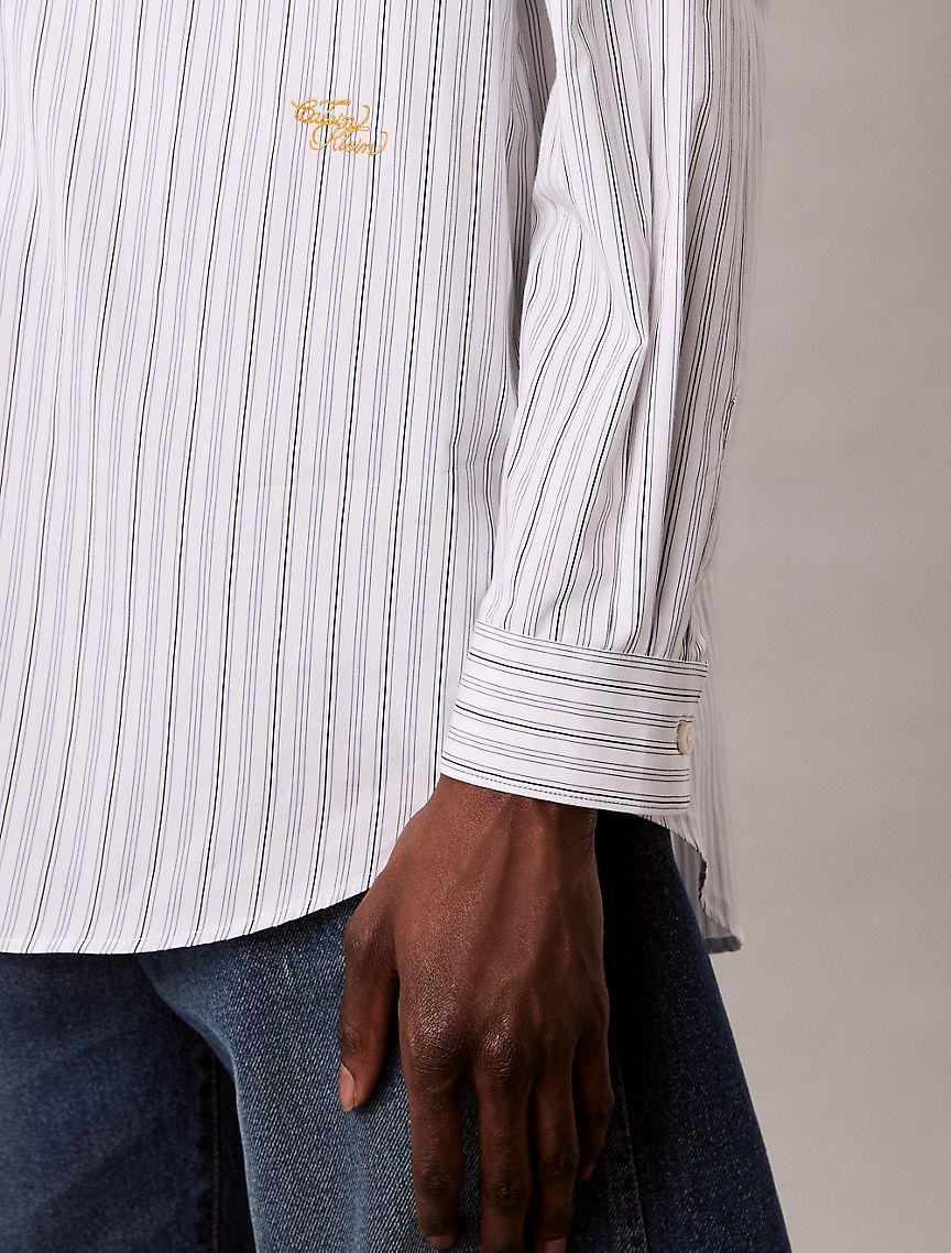 Stripe Cotton Poplin Button-Down Shirt Product Image
