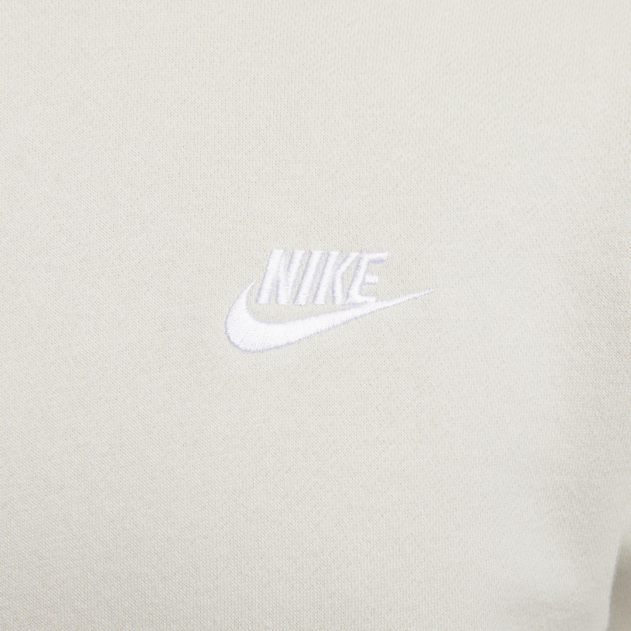 Men's Nike Club Fleece Crew, Size: Large, White Black Product Image