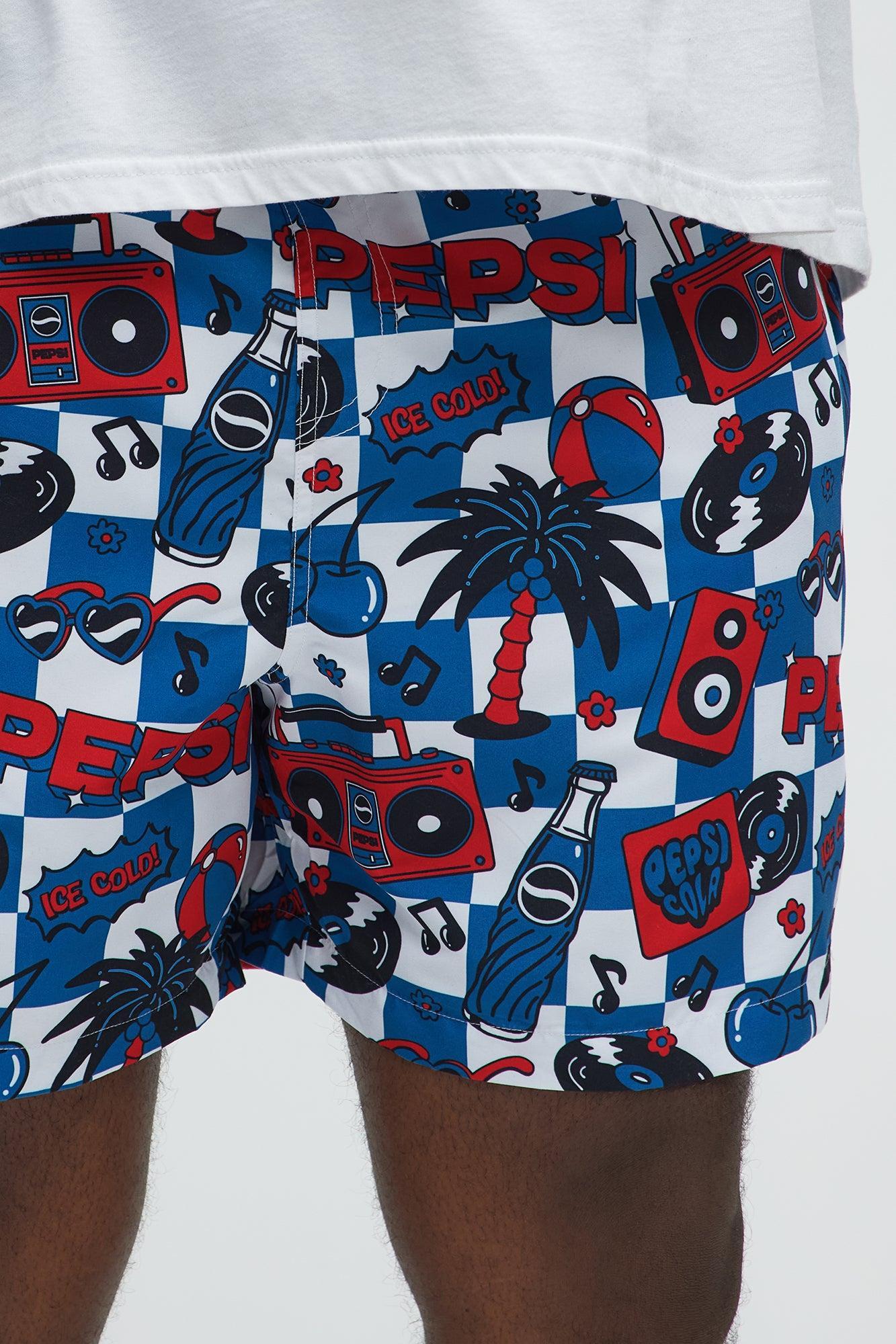Pepsi Splash Swim Classic Trunk - White/combo Male Product Image