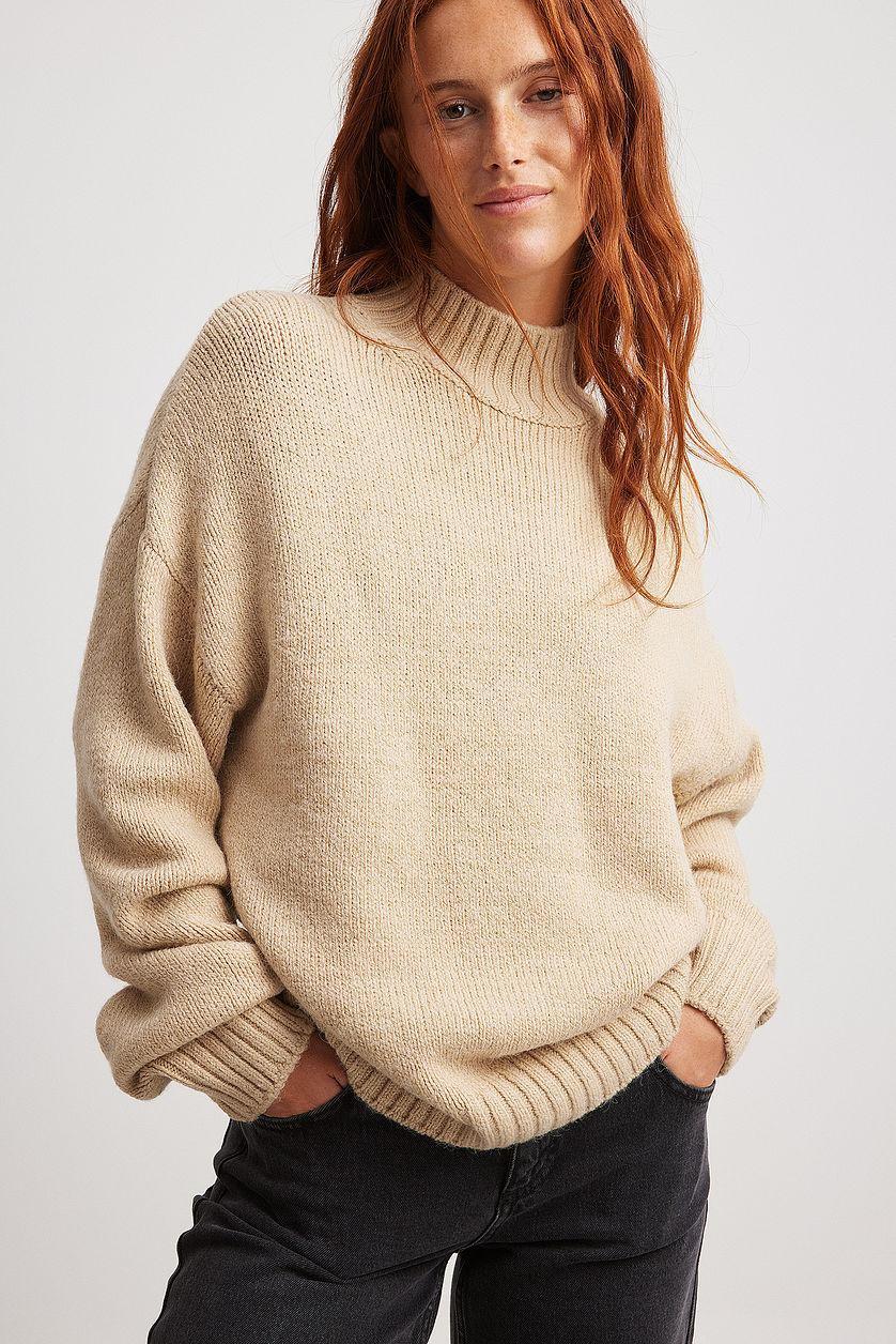 Turtle Neck Knitted Sweater Product Image