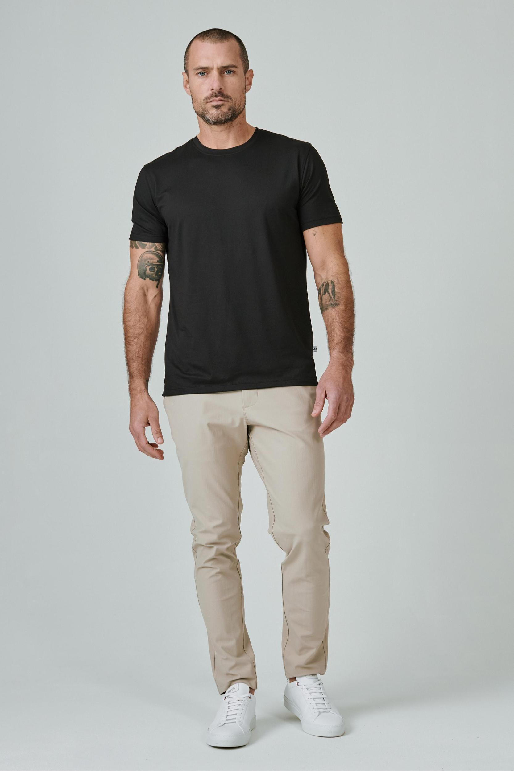 Core Crew Drop Cut Tee - Black Product Image
