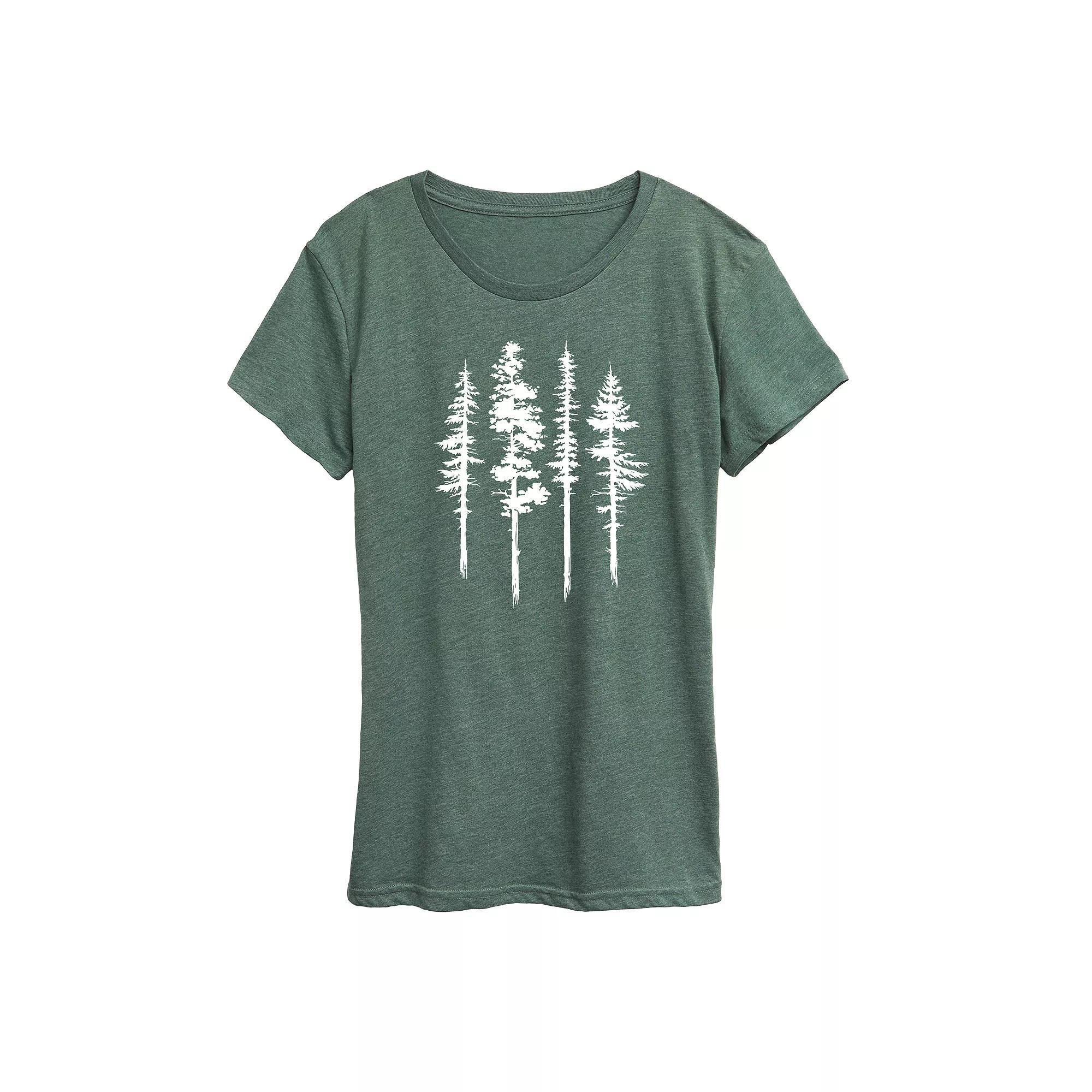 Women's Abstract Trees Graphic Tee,  Product Image