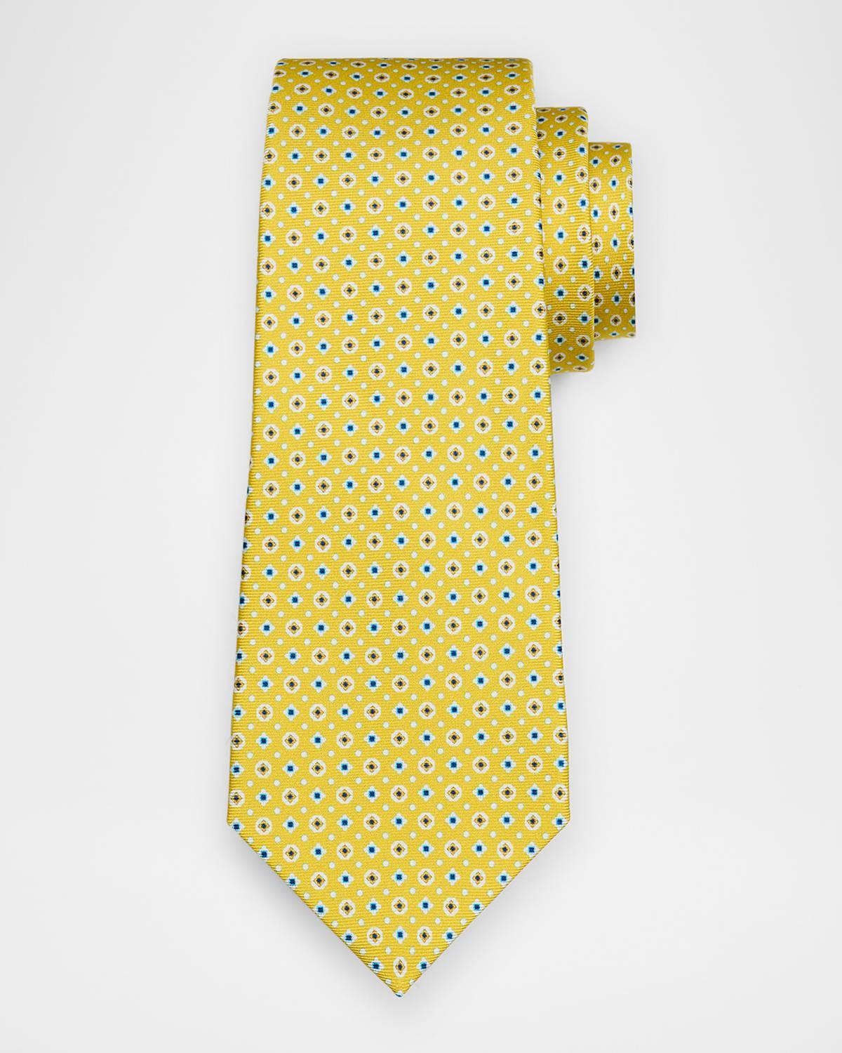 Men's Micro-Medallion Silk Tie Product Image