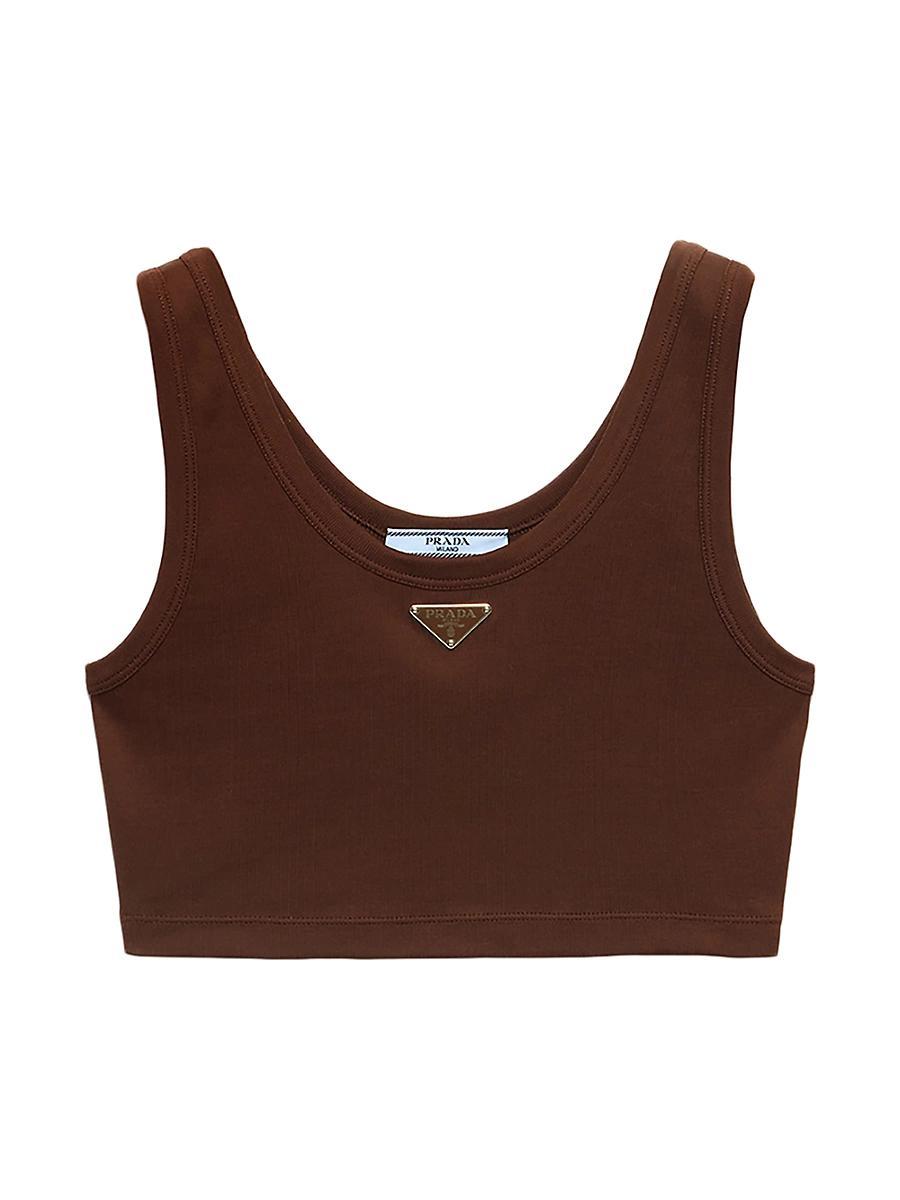 Womens Ribbed Knit Crop Top Product Image